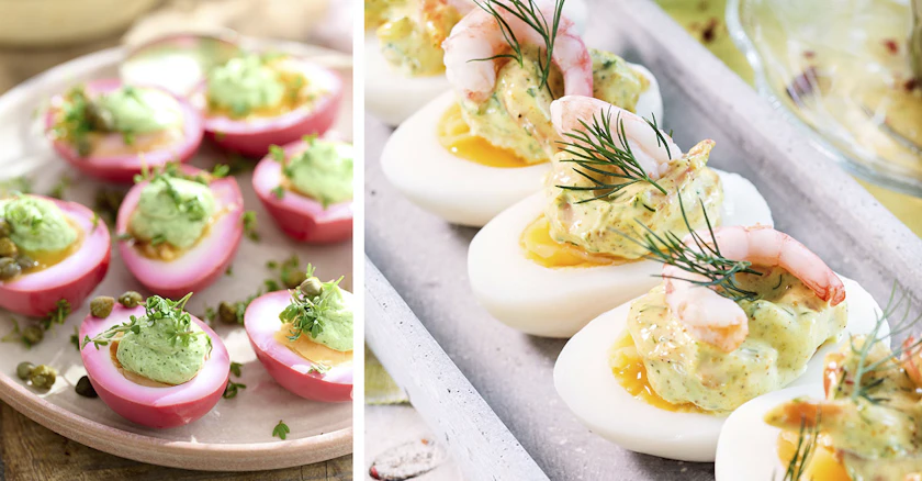 10 ägghalvor med goda fyllningar