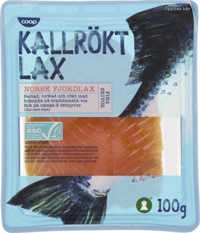 Stort test av kallrökt lax – Kallrökt lax från Coop.