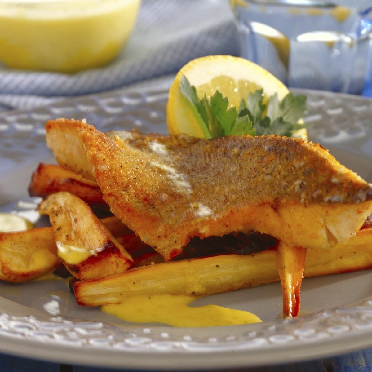 Abborre med ugnsbakad palsternacka och aioli