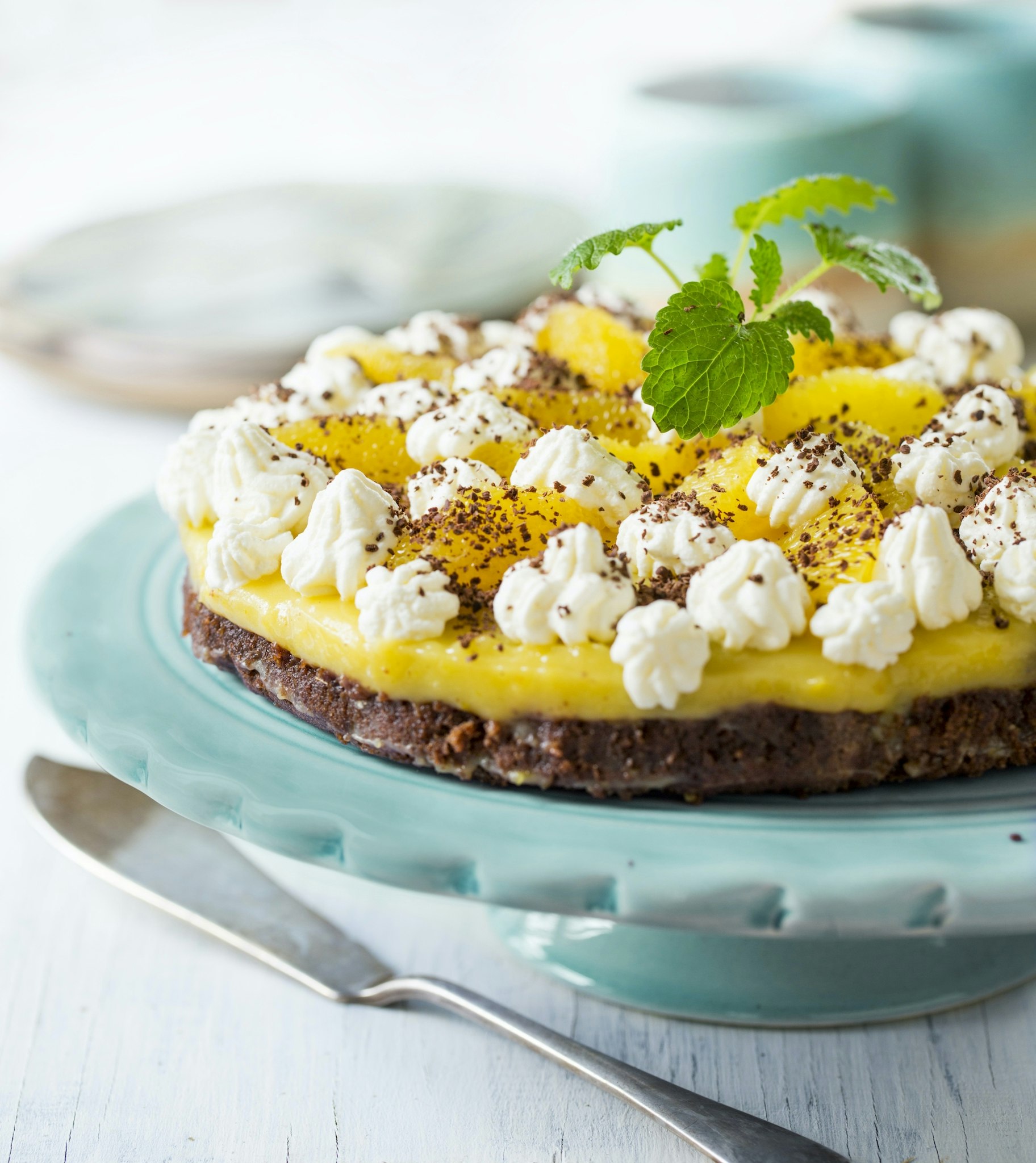 Apelsintårta med mandelmassa