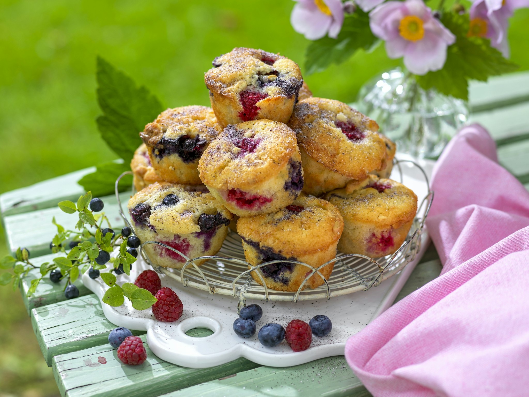 Bärmuffins med vit choklad