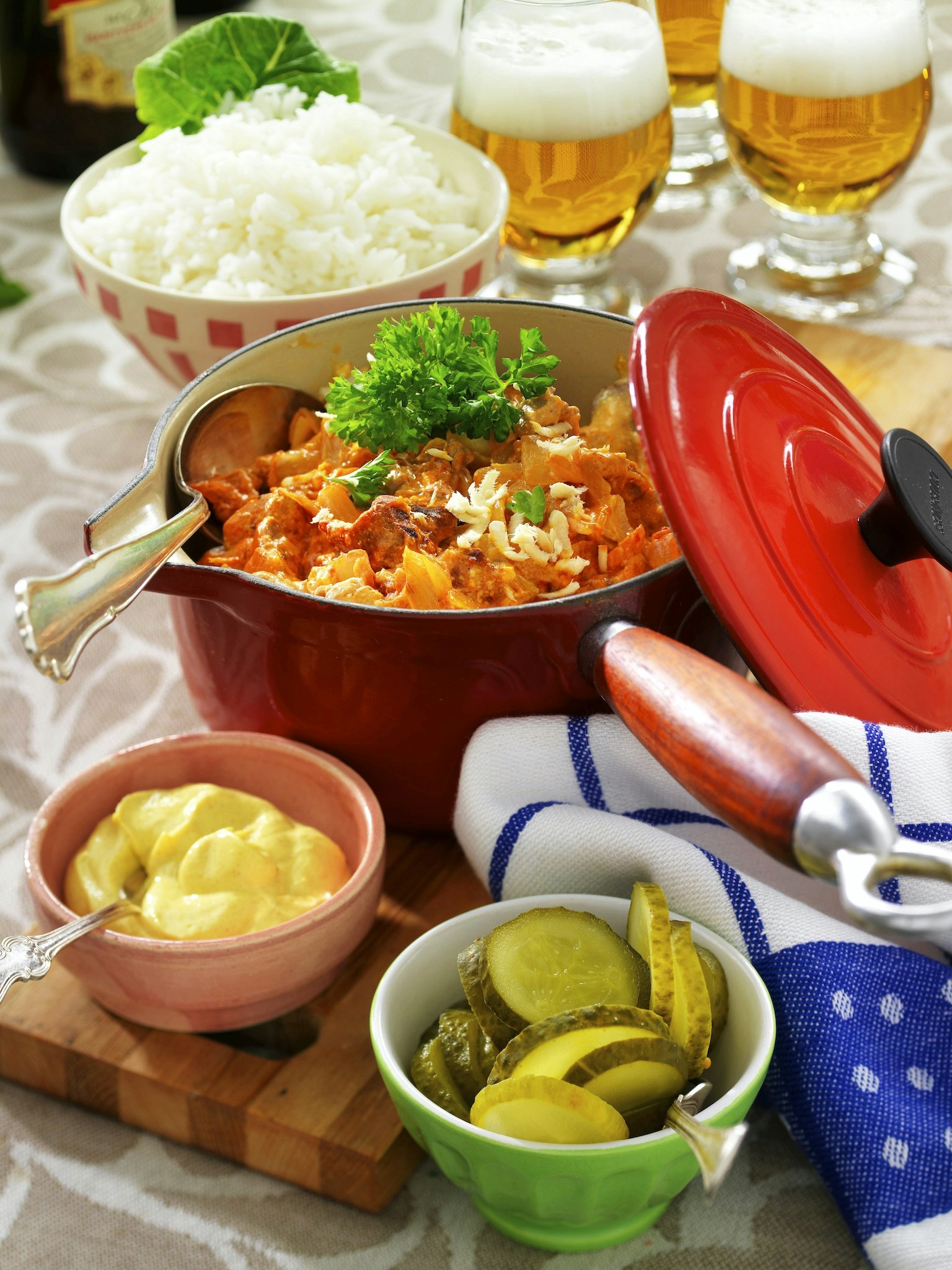 Biff stroganoff med senapskräm