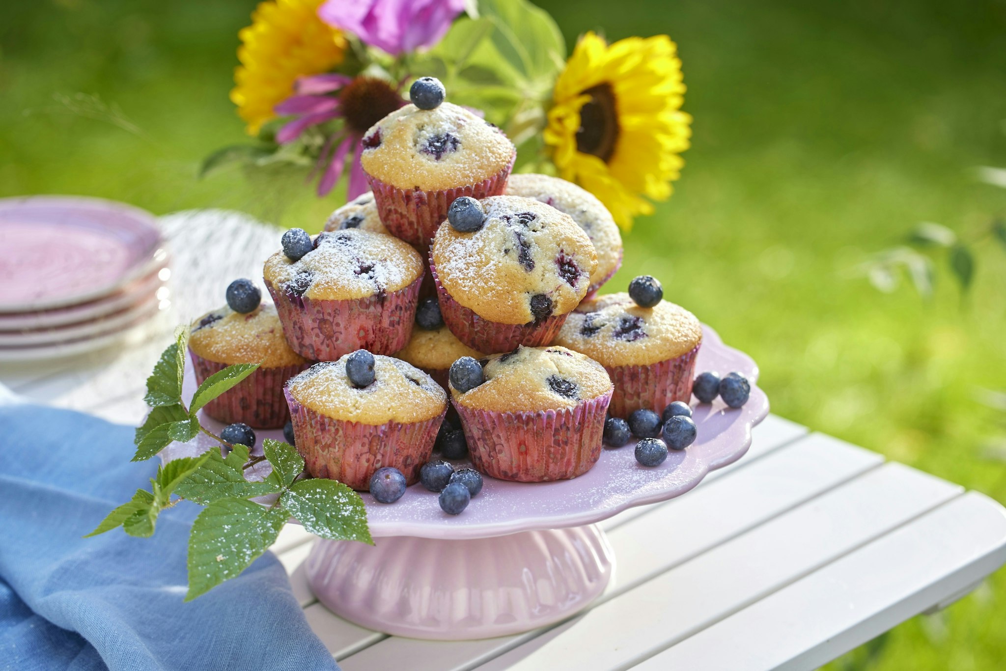 Blåbär- och björnbärsmuffins