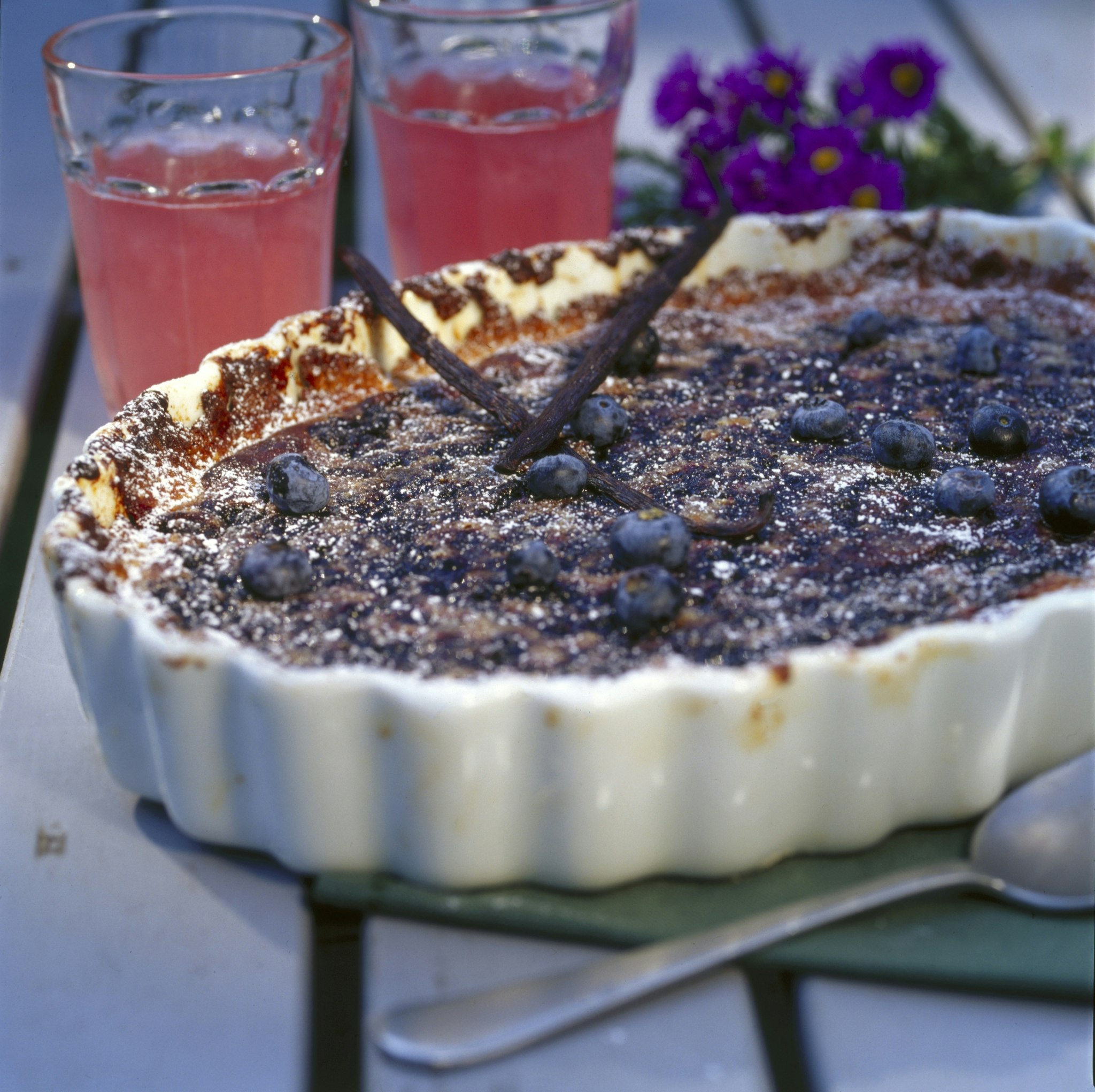 Blåbärs- och vaniljpaj