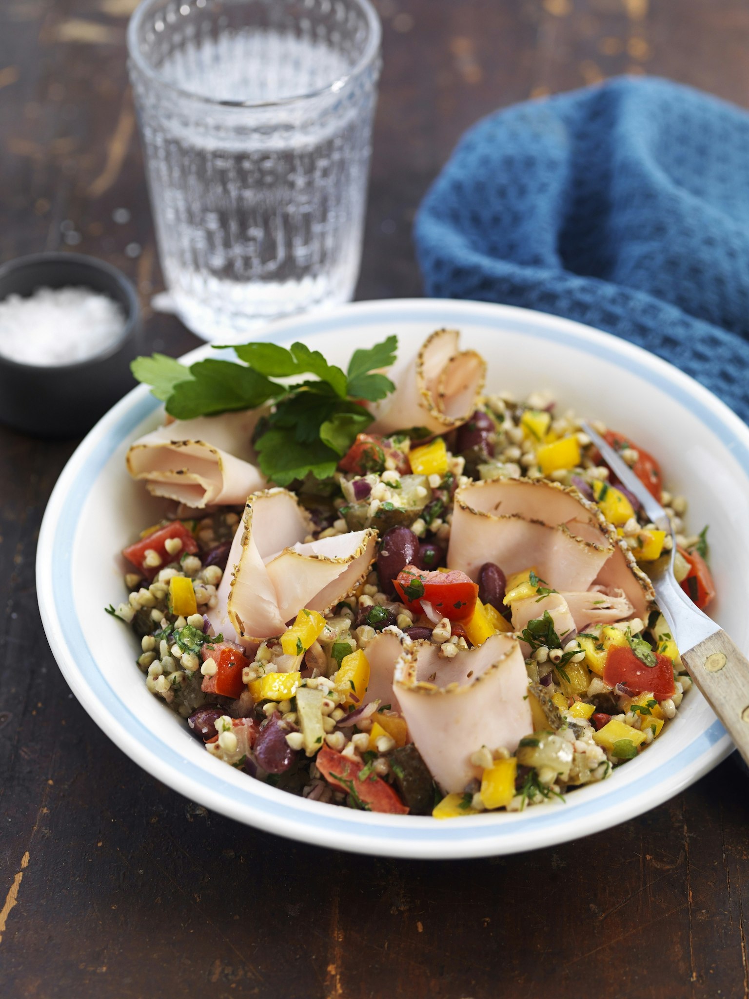 Bovetesallad med kalkon