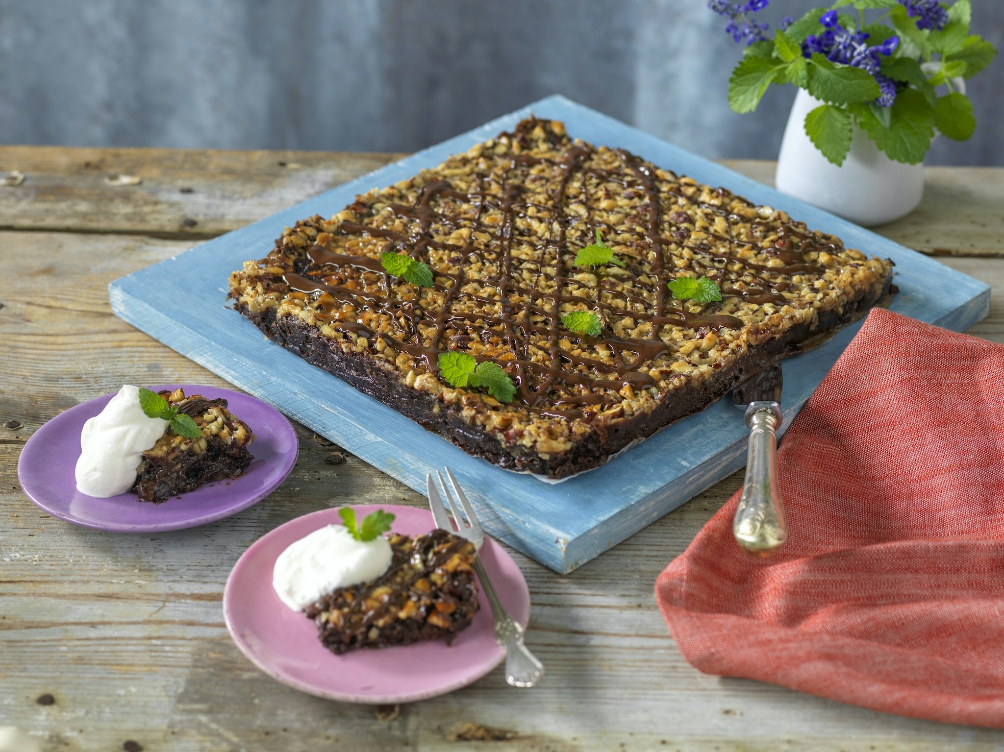 Brownies med hasselnötstosca