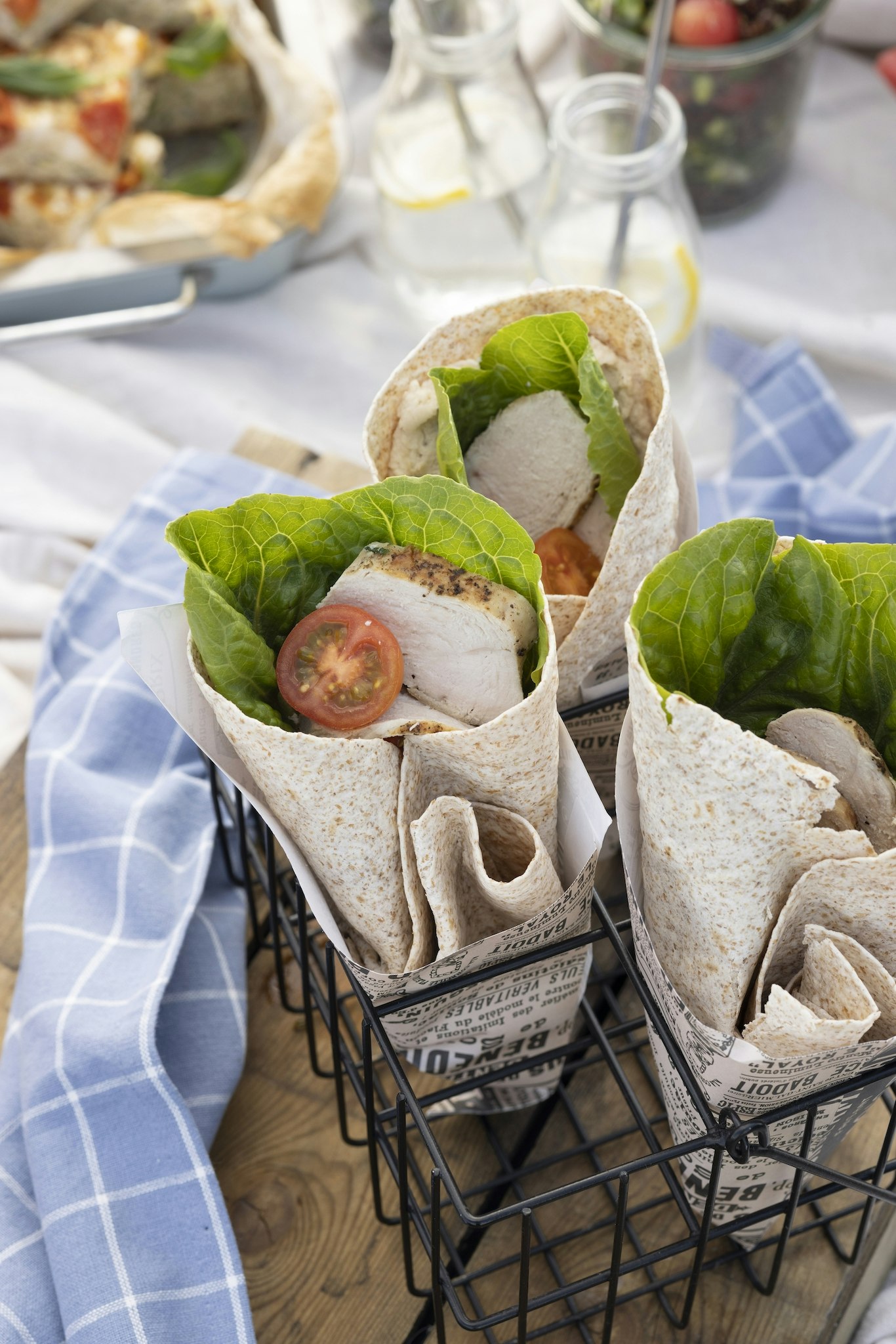 Caesarwrap med krämig bönröra