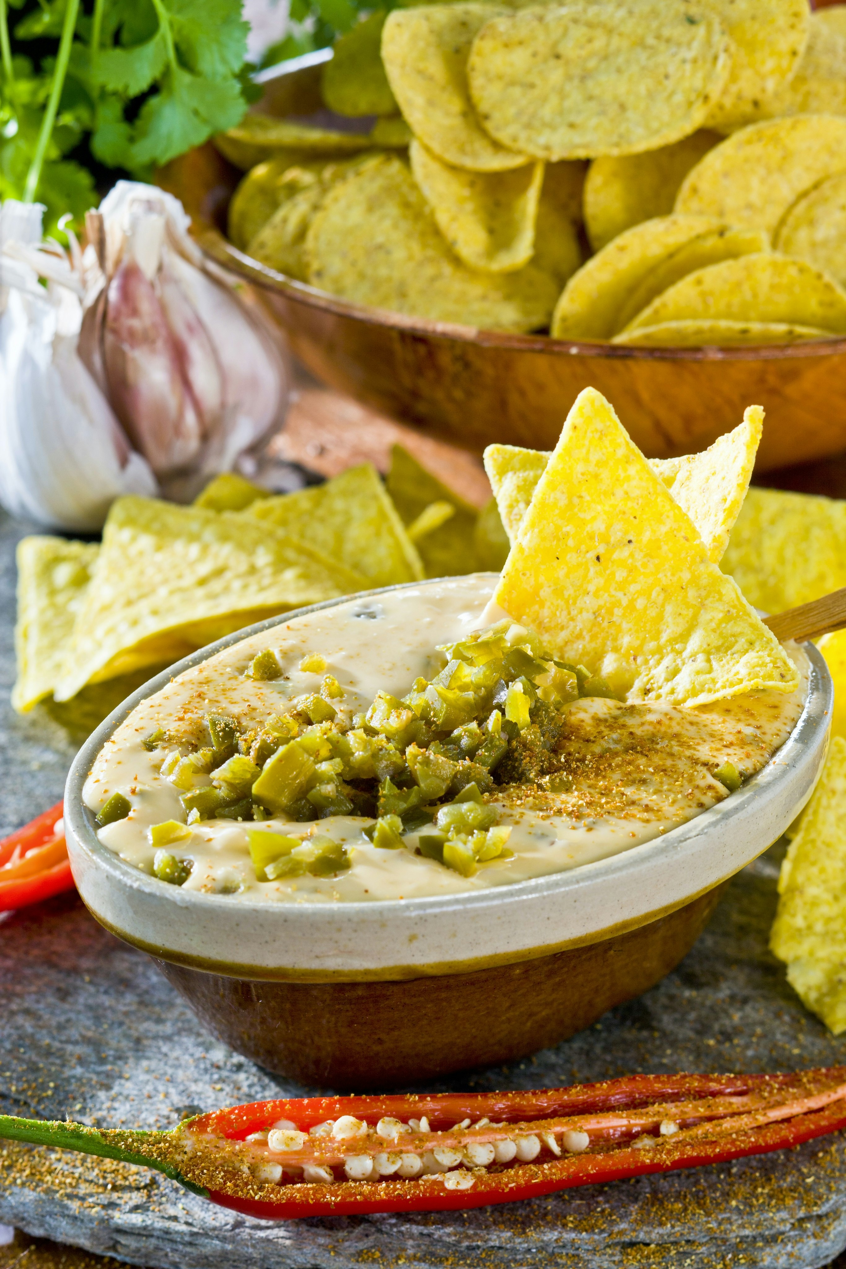 Cheddardipp med jalapeños