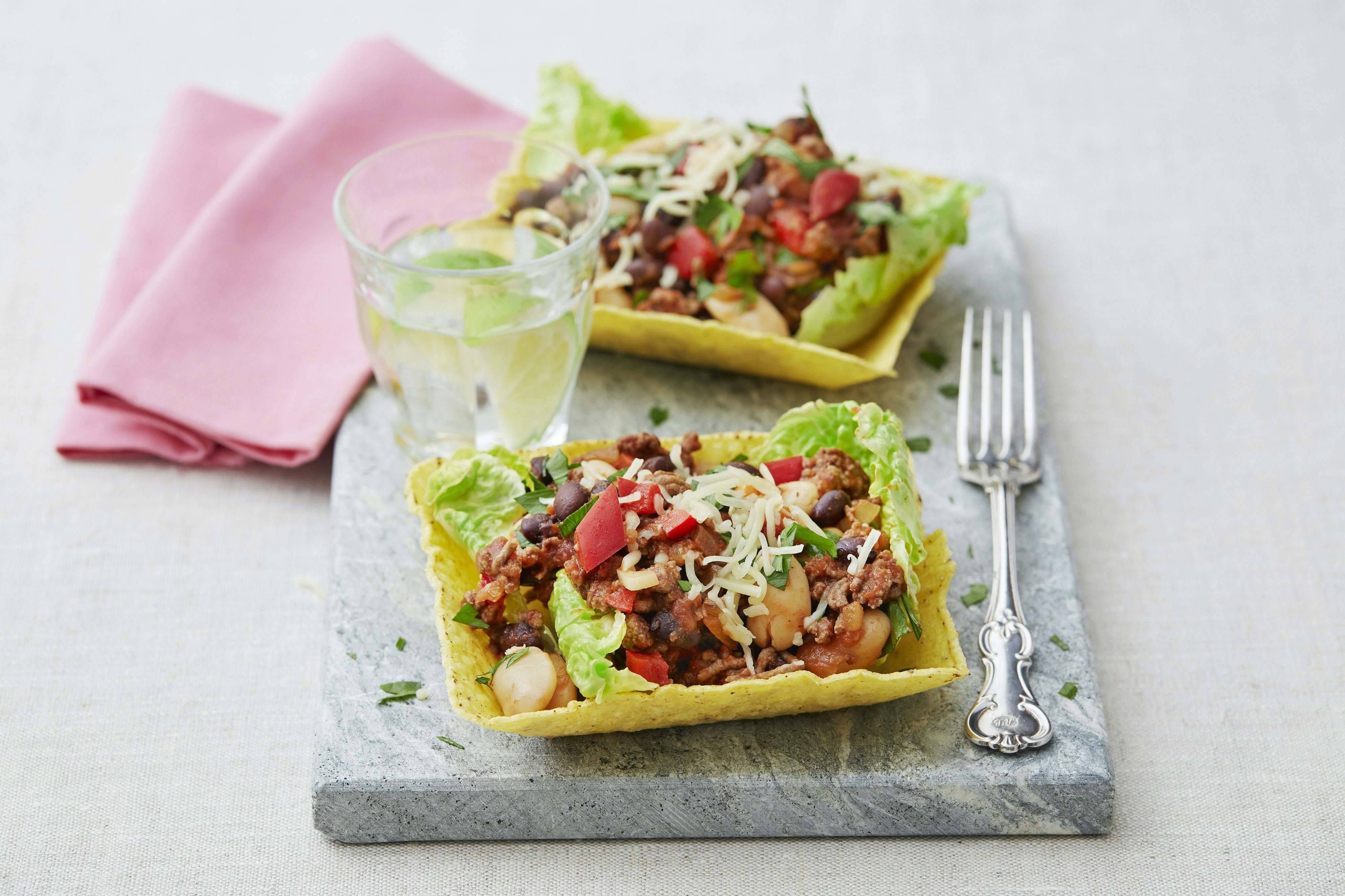 Chili con carne i tacos