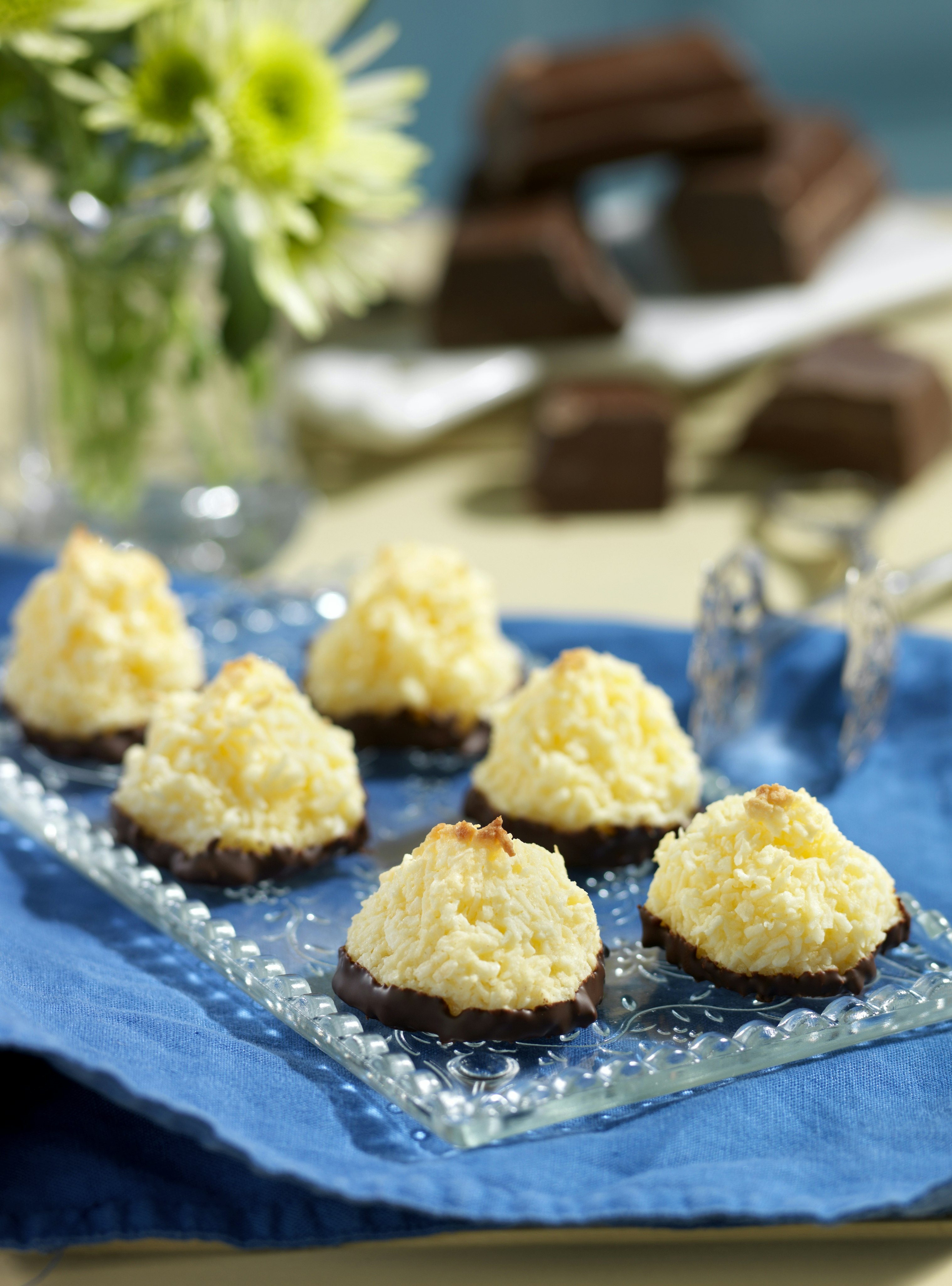 Chokladdoppade kokostoppar