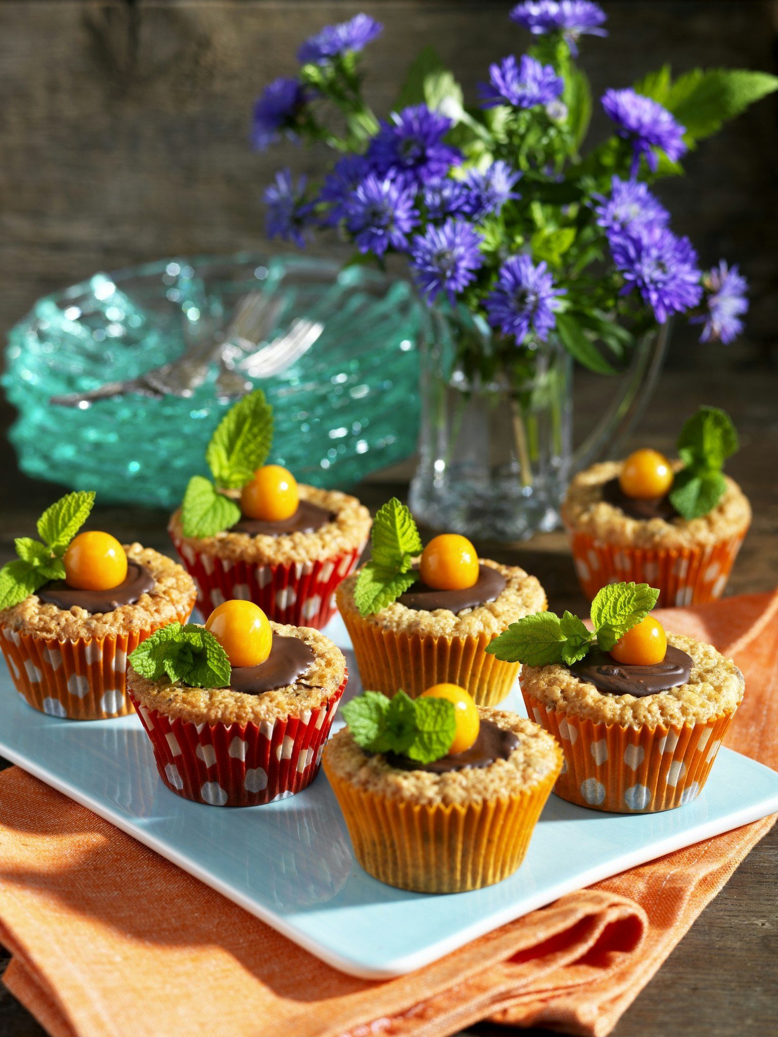 Chokladkolamuffins med physalis