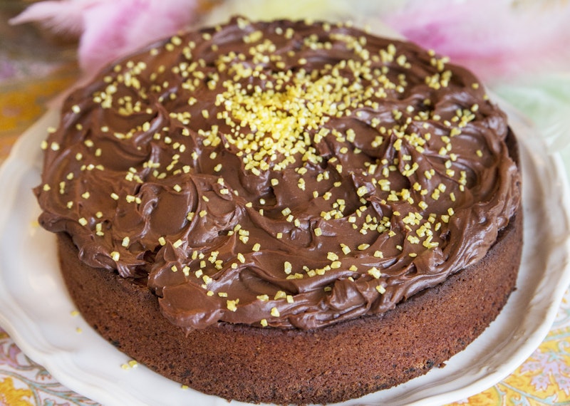 chokladkräm i tårta