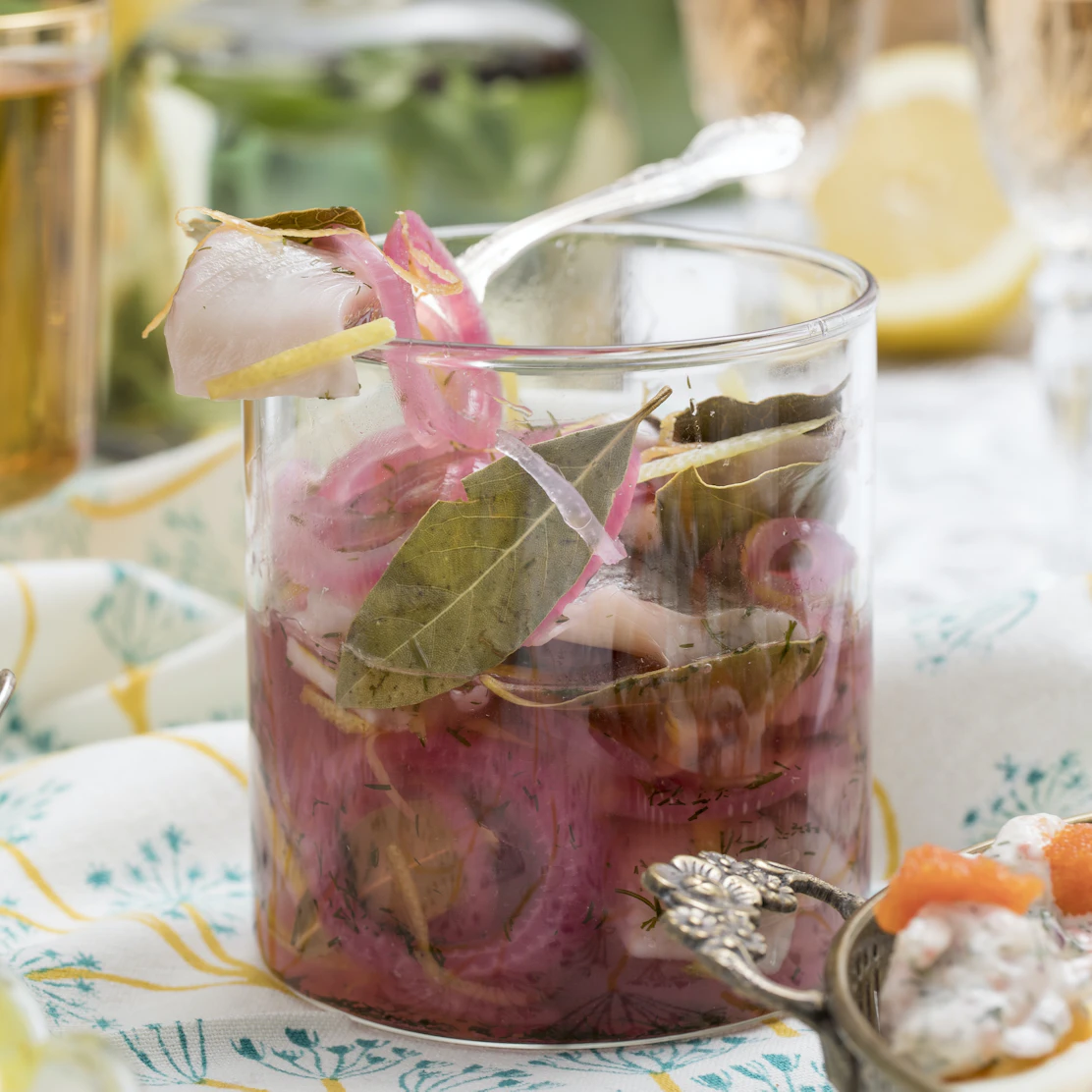 Sill med dill, citron och gurka