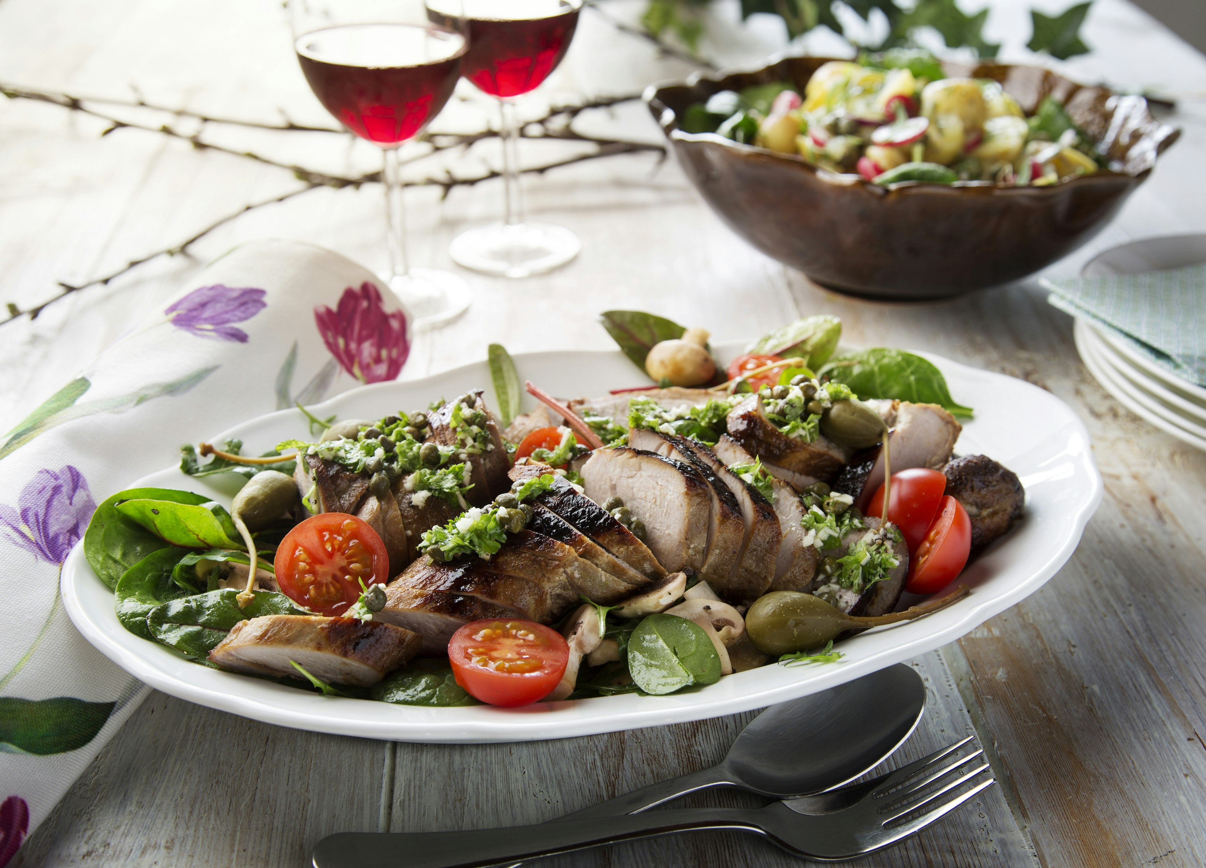 Dubbelmarinerad fläskfilé med kapris