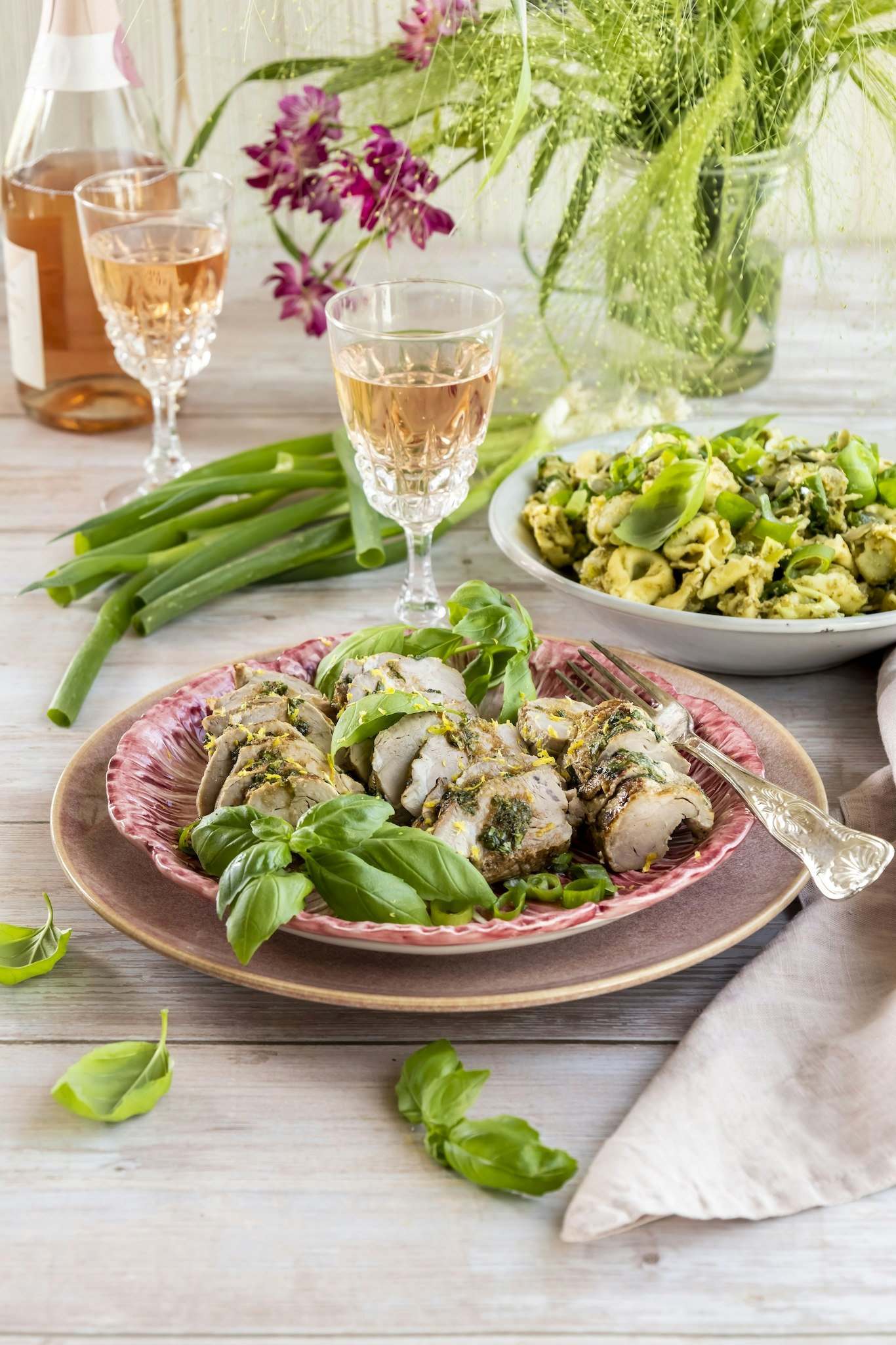 Dubbelmarinerad fläskfilé med pastapesto