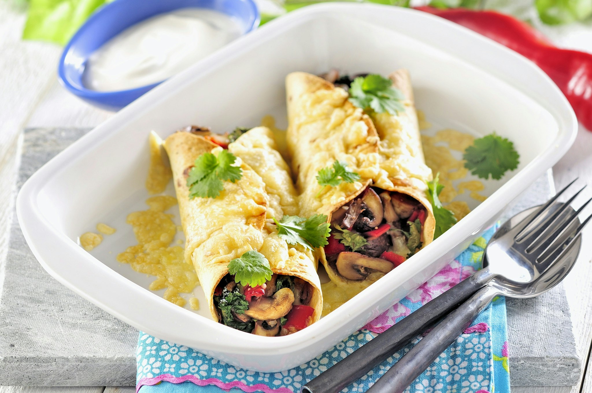 Enchiladas med svamp