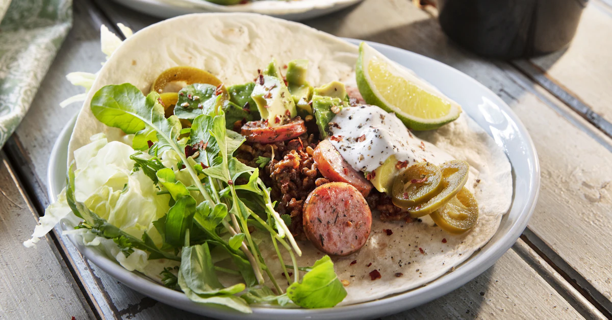 Fajitas Med F rs Och Kryddig Korv fajitas-med-f-rs-och-kryddig-korv