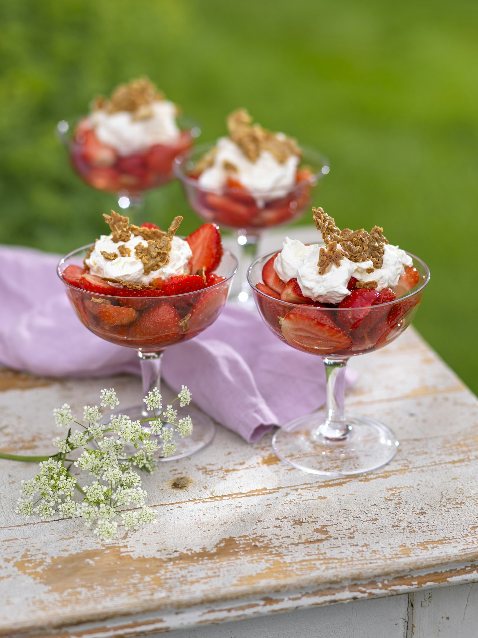 Fläderjordgubbar med rostad choklad