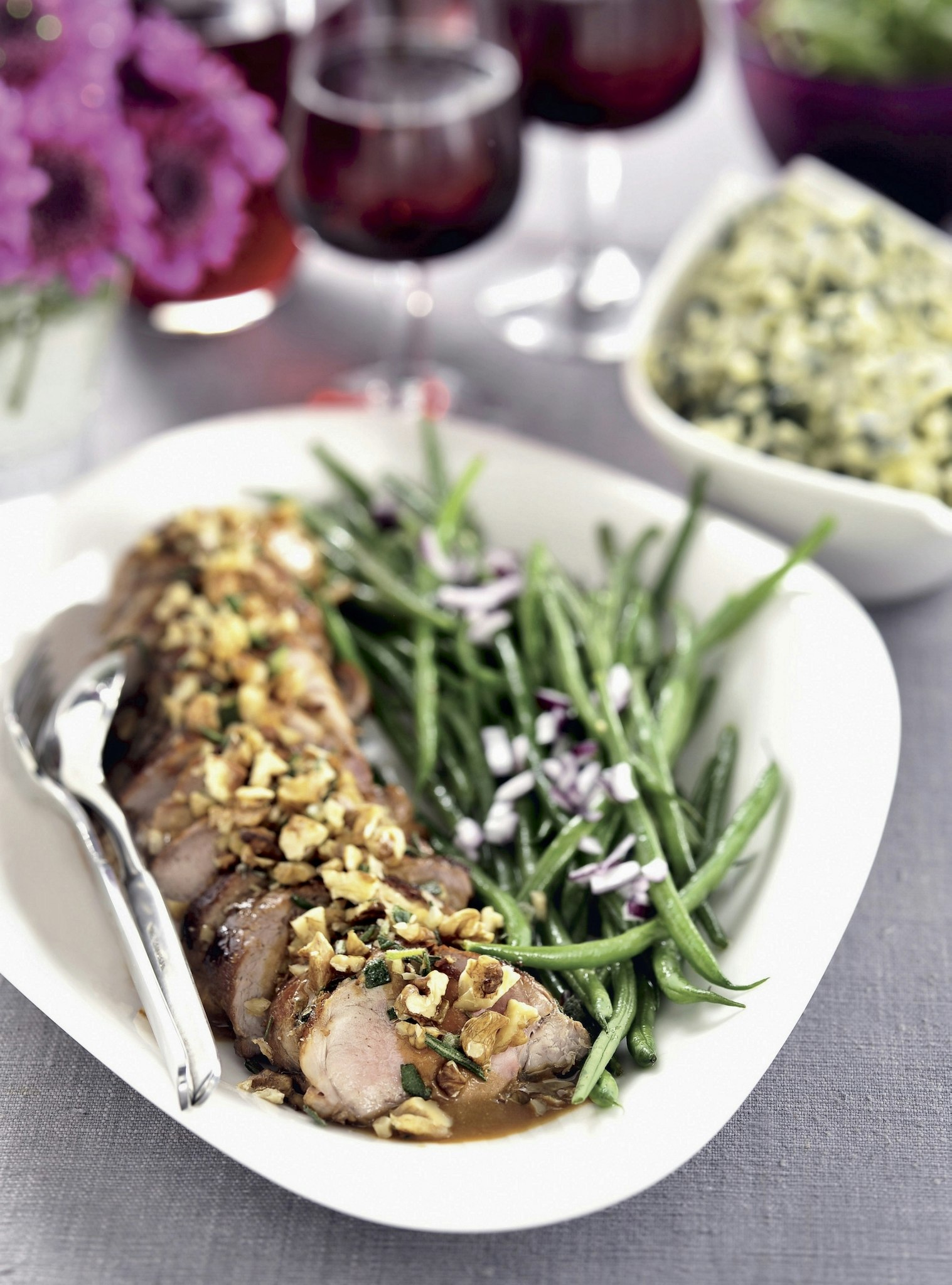 Fläskfilé med gorgonzolarisotto och balsamicosås