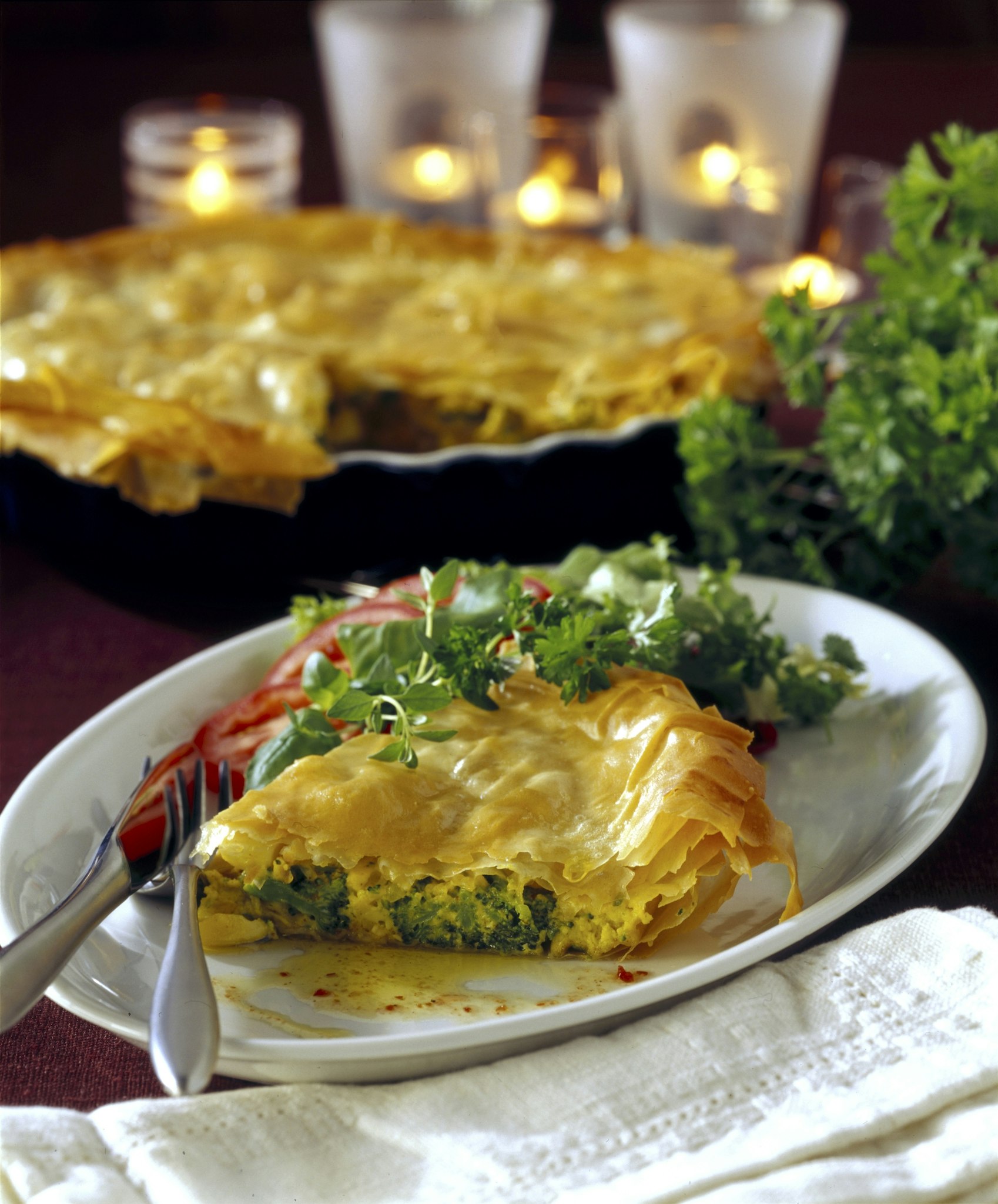 Frasig kycklingpaj med broccoli