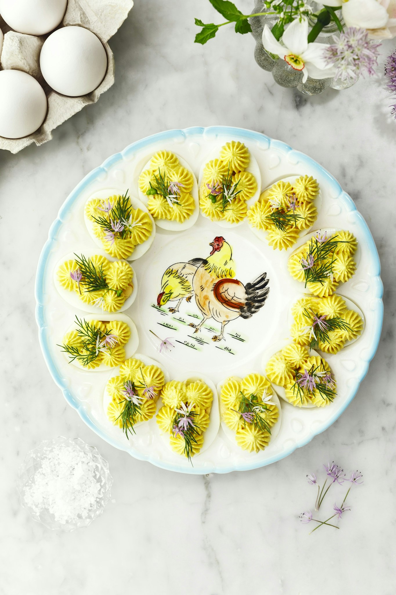 Fyllda ägghalvor med smak av senap