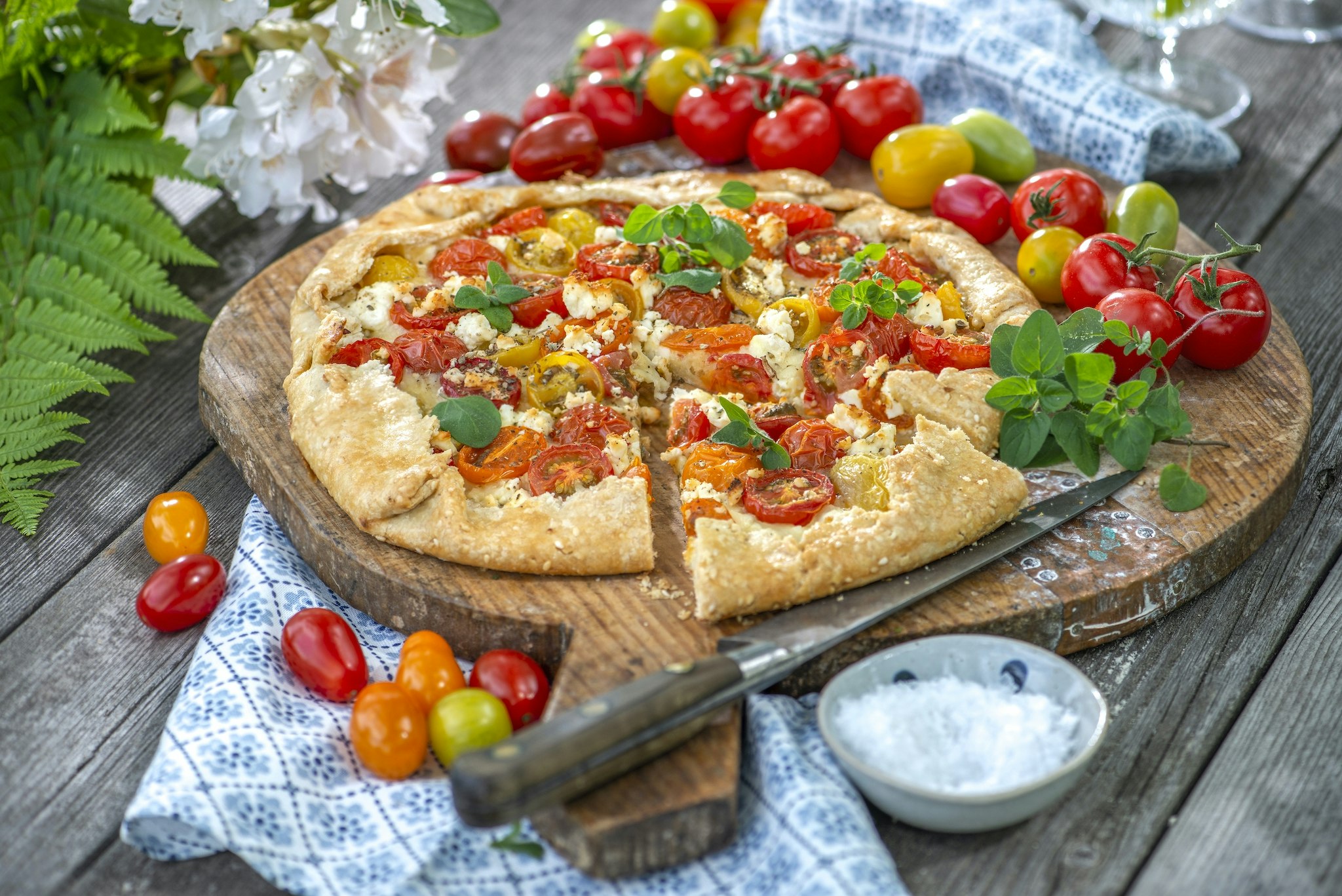 Galette Med Tomater Och Fetaost