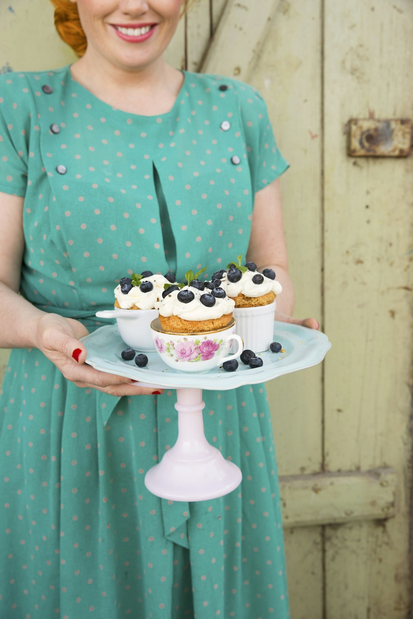 Glutenfria yoghurtmuffins med krämig topping