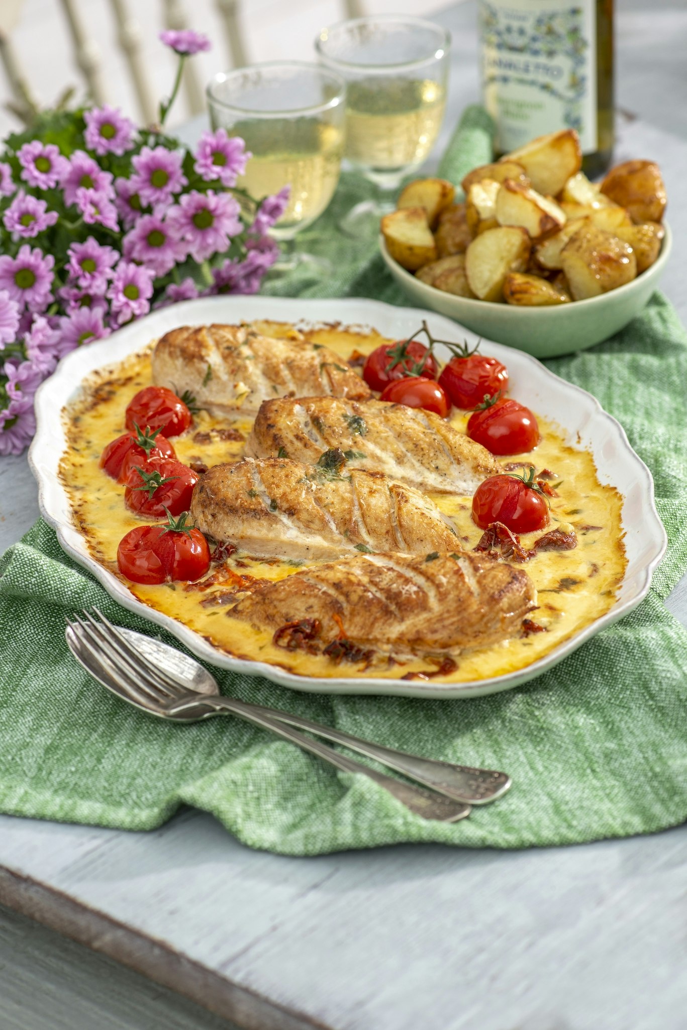 Gratinerad kyckling med italienska smaker