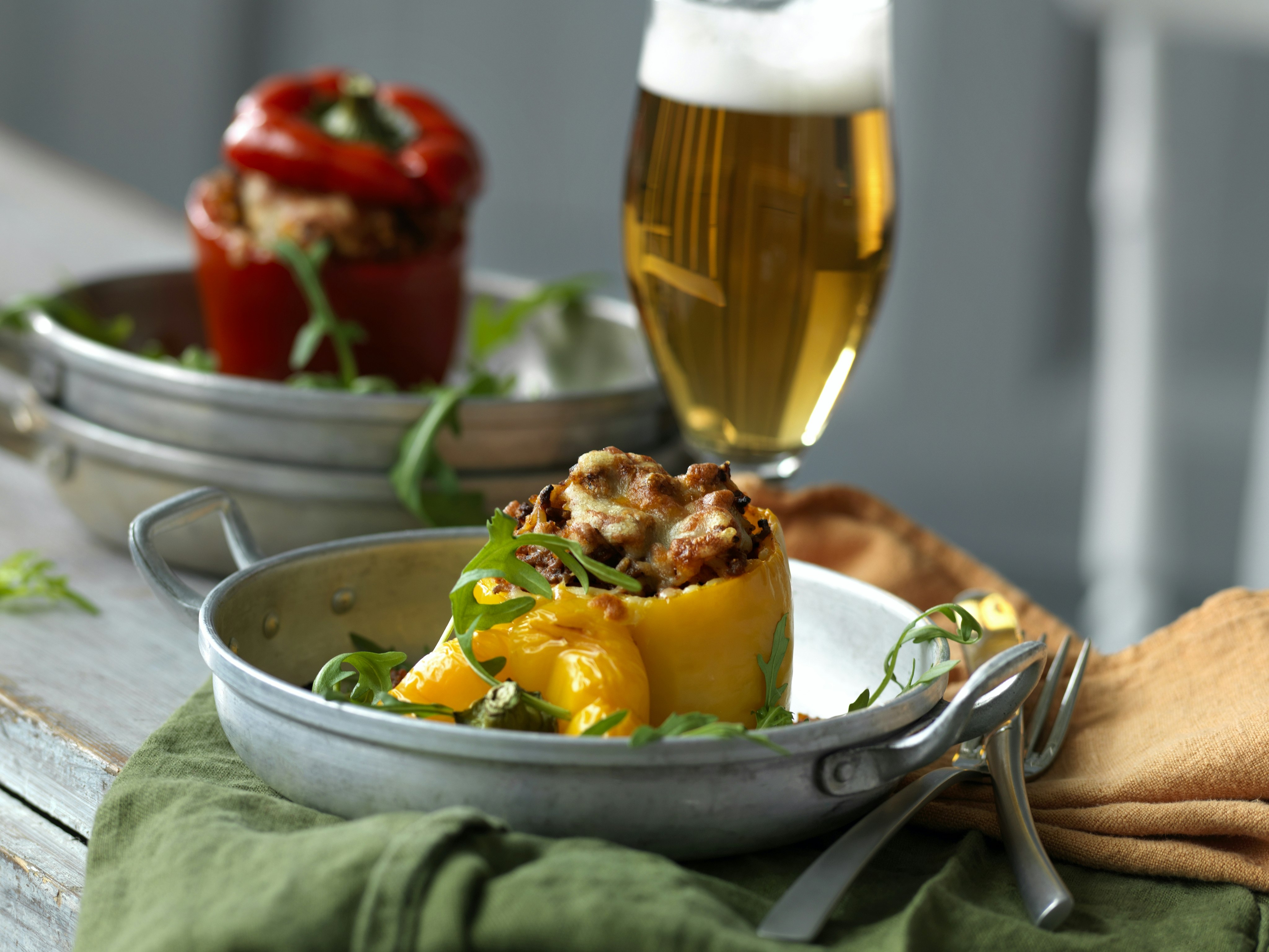 Gratinerade paprikor