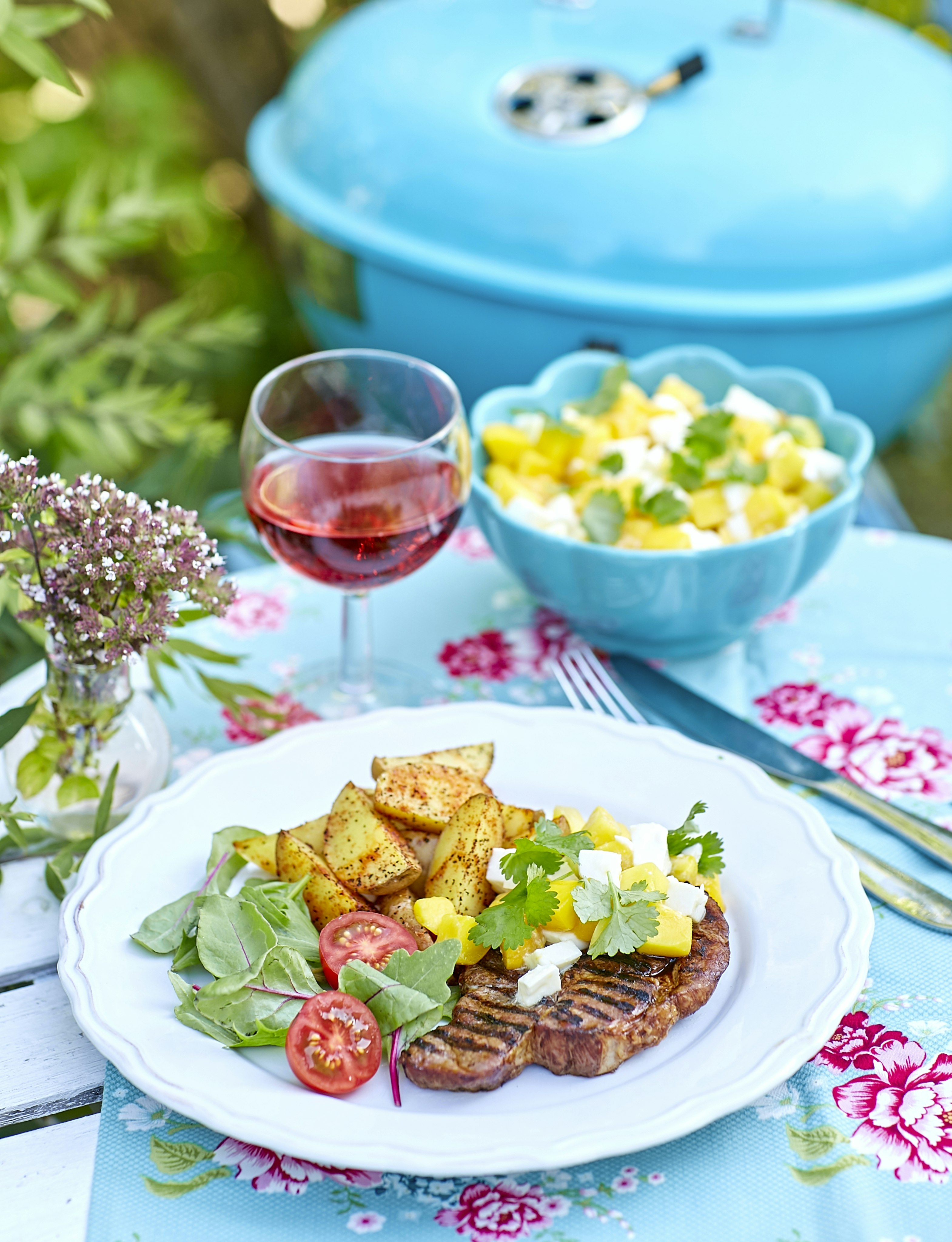 Grillad karré med mangosalsa