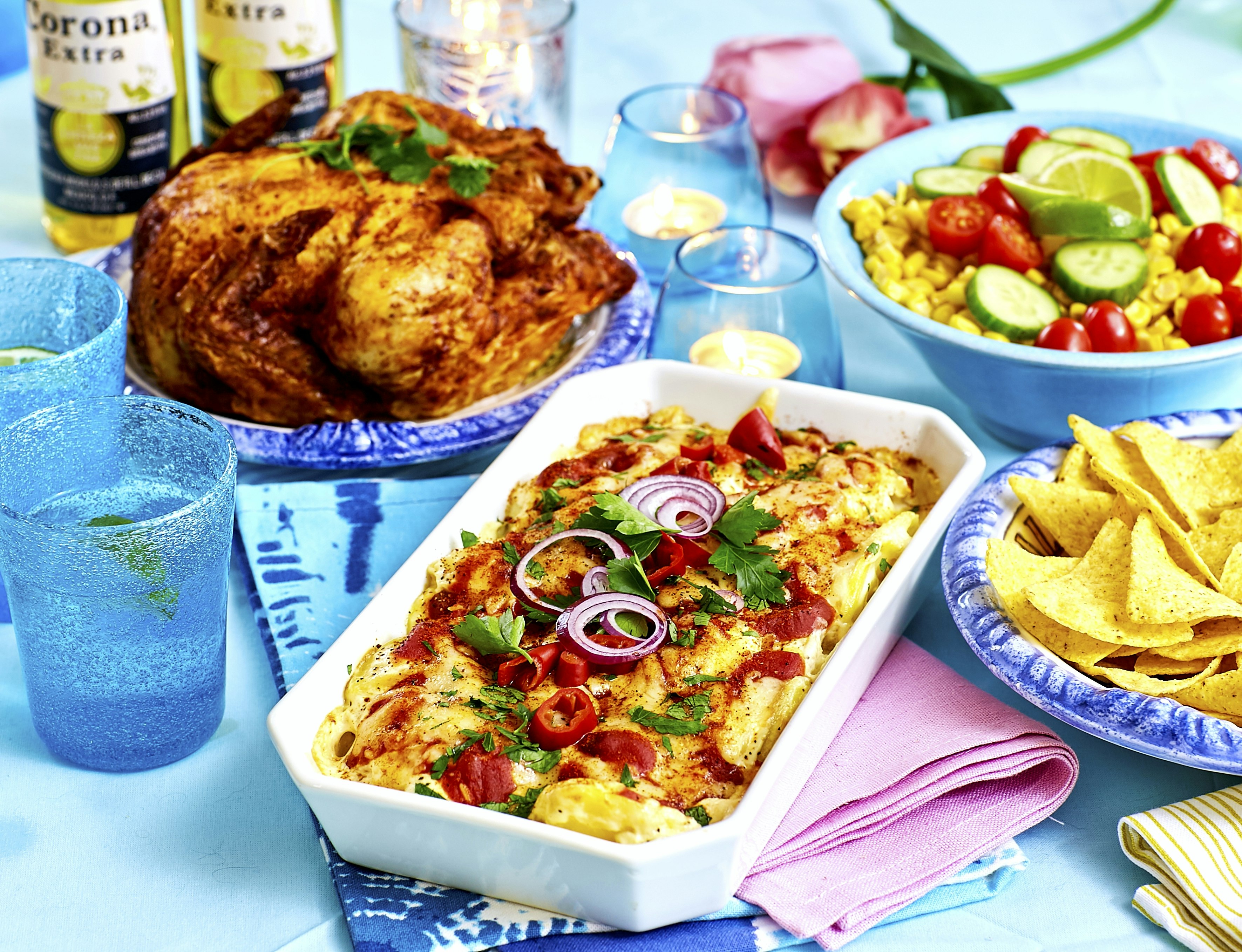 Grillad kyckling med mexikansk potatisgratäng