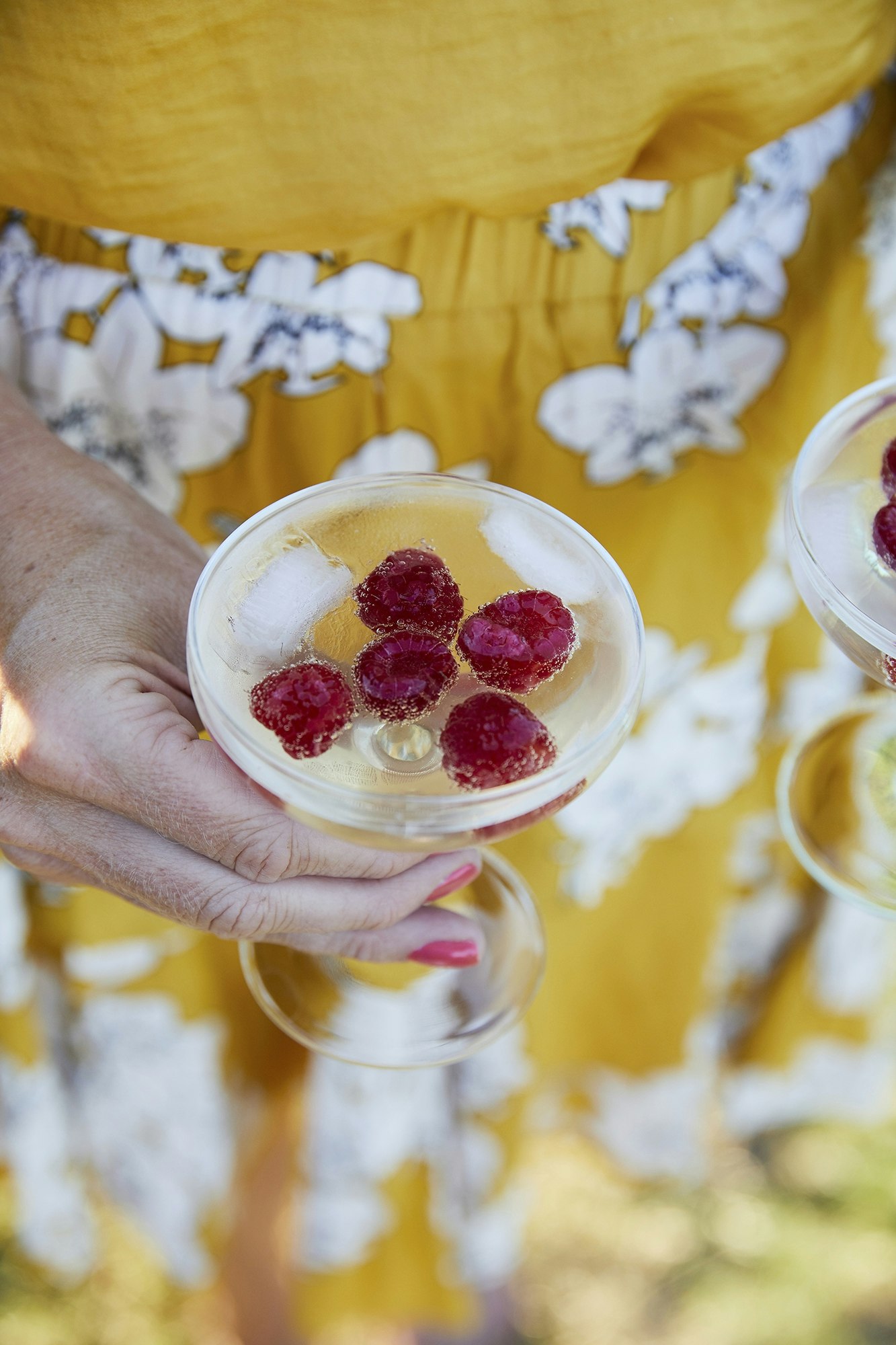 Hallon och limoncello prosecco