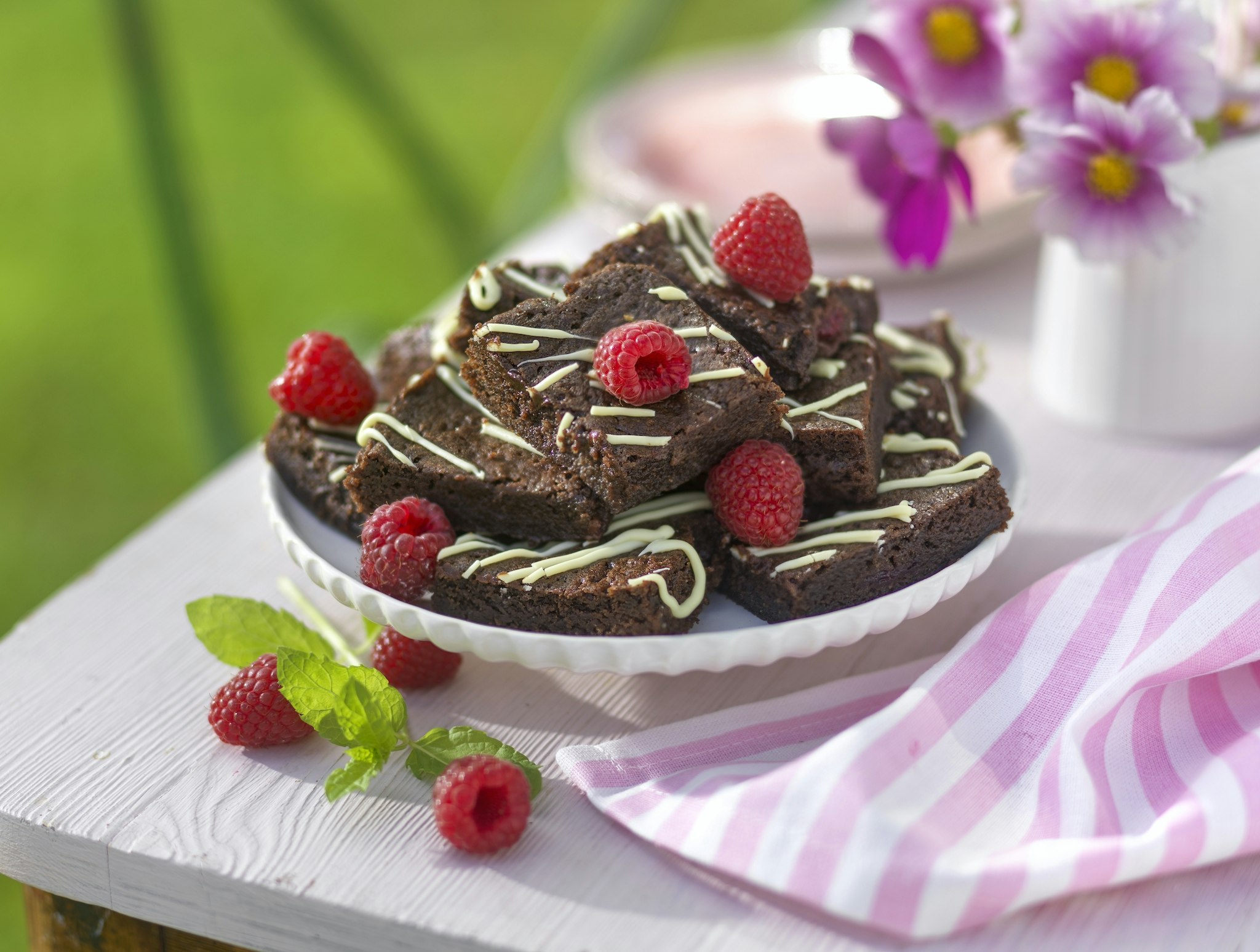 Hallonbrownies