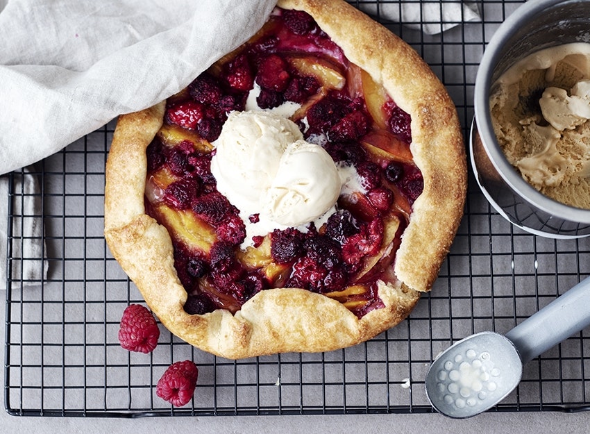 Hallongalette med nektarin