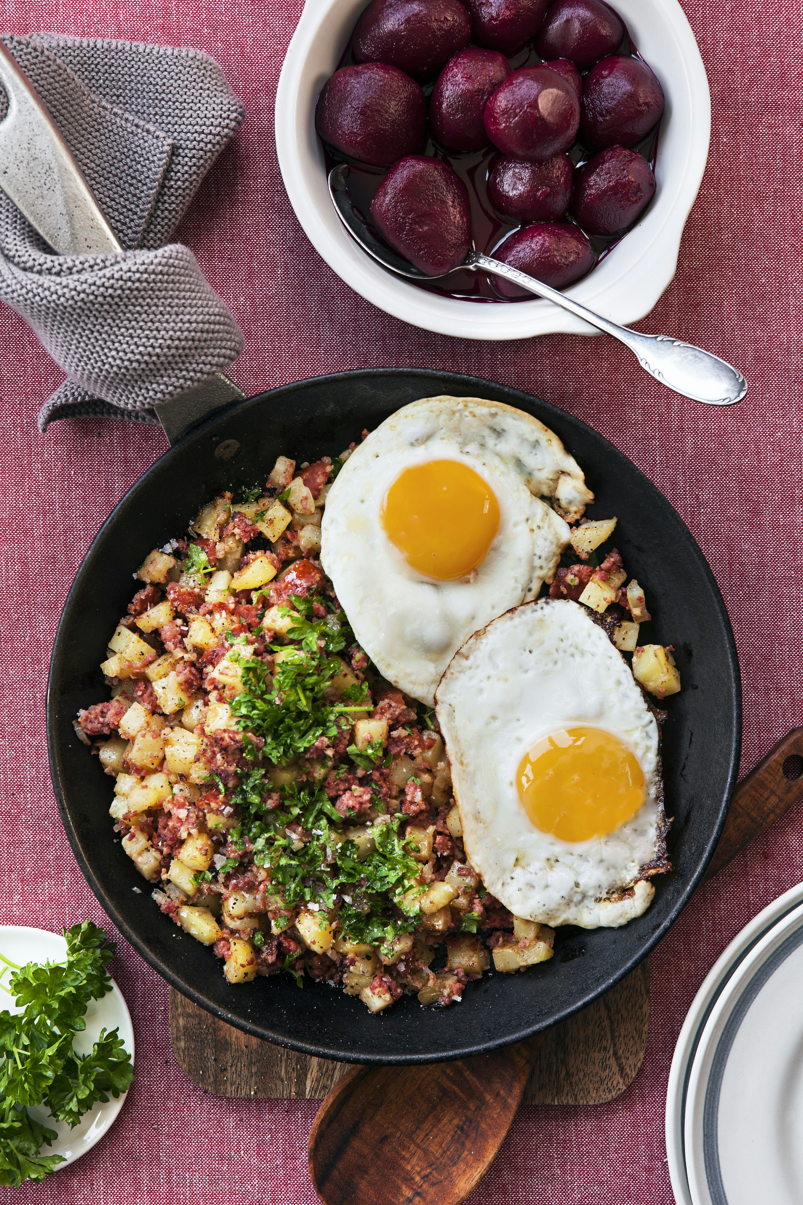 Isterbandspytt med stekt ägg