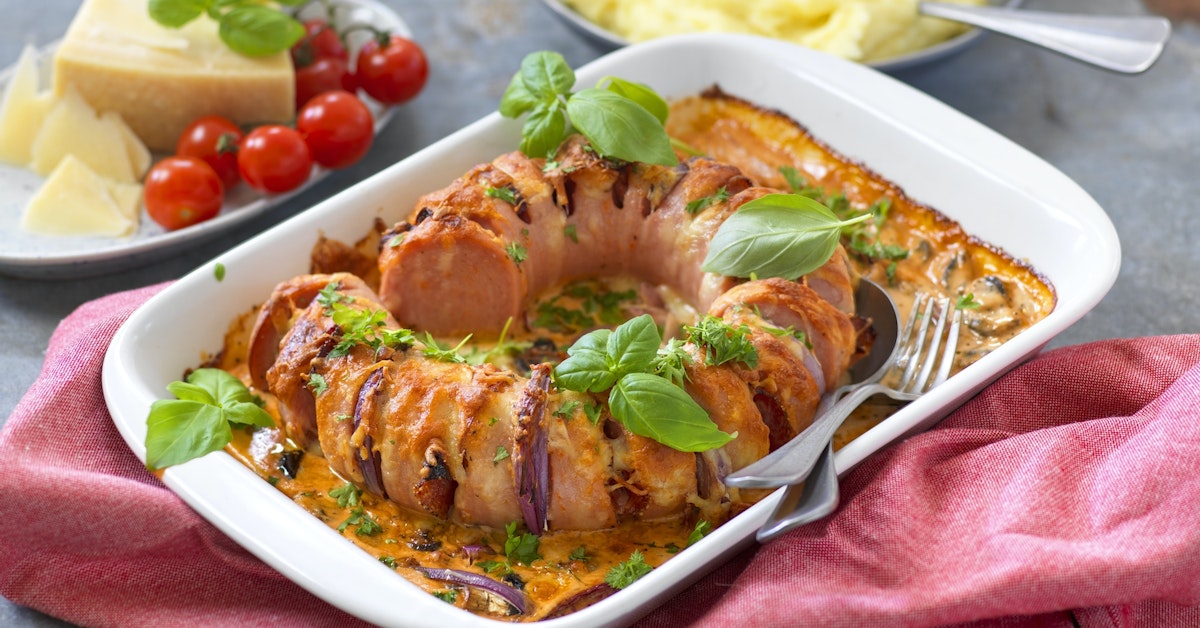 Italiensk falukorv i ugn