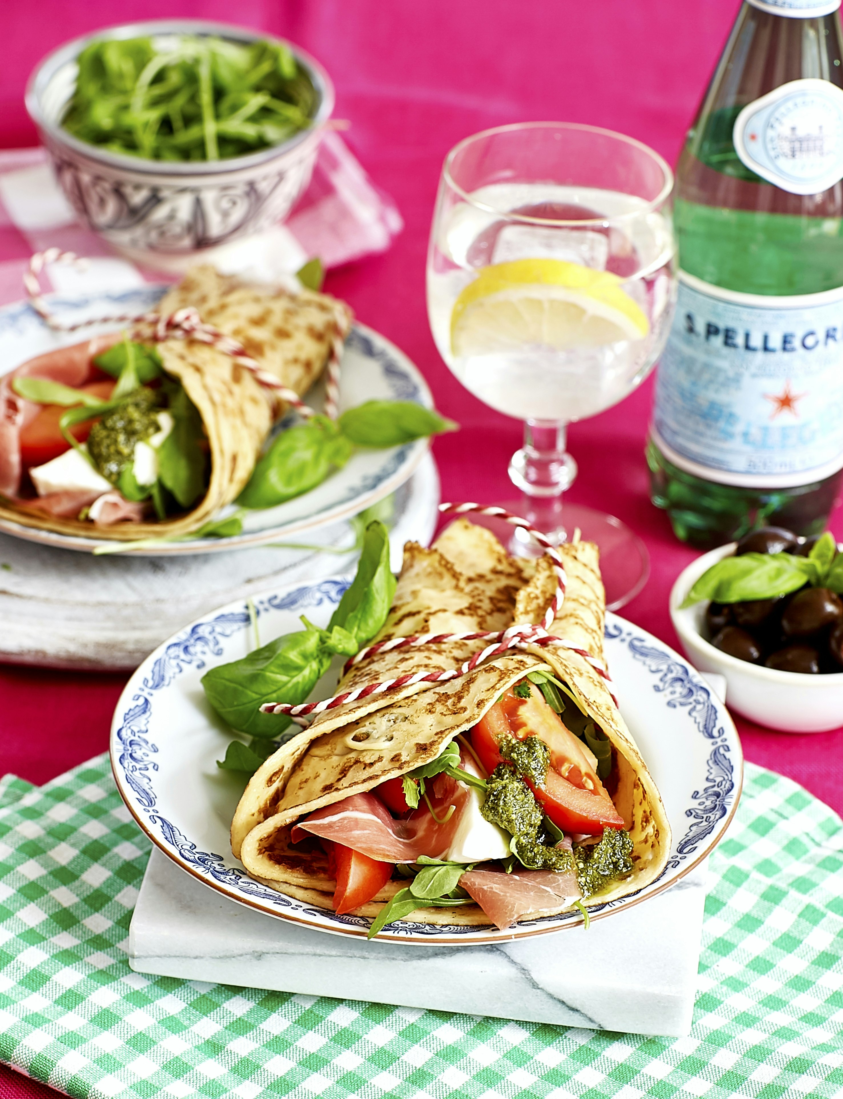 Pannkakswraps med italienska smaker