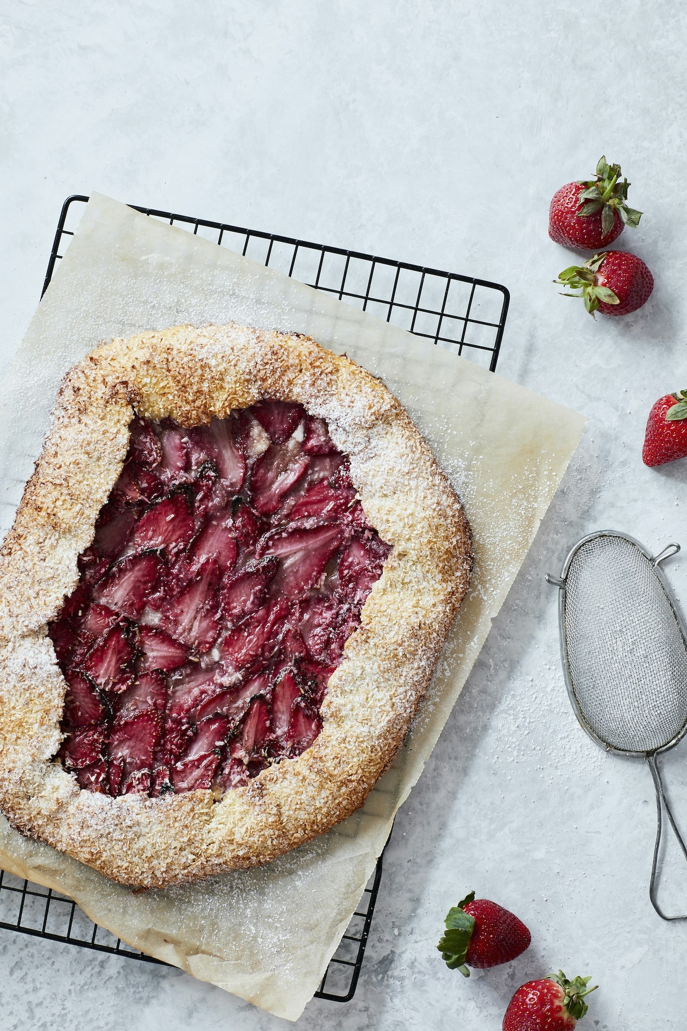 Jordgubbspaj med kokos