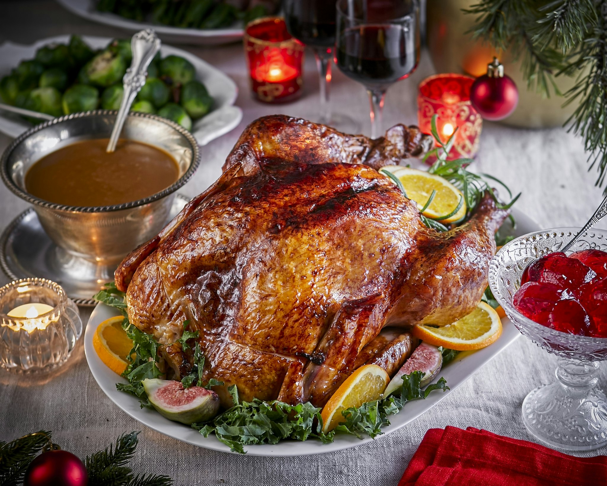 Julkalkon med katrinplommonfyllning