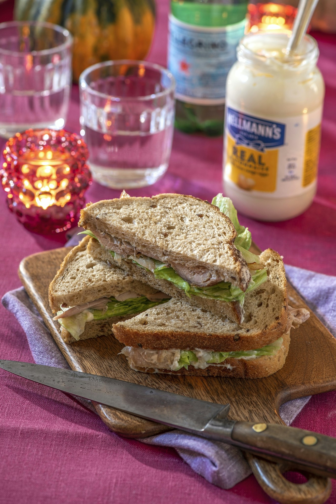 Trekantsmackor med kalkon