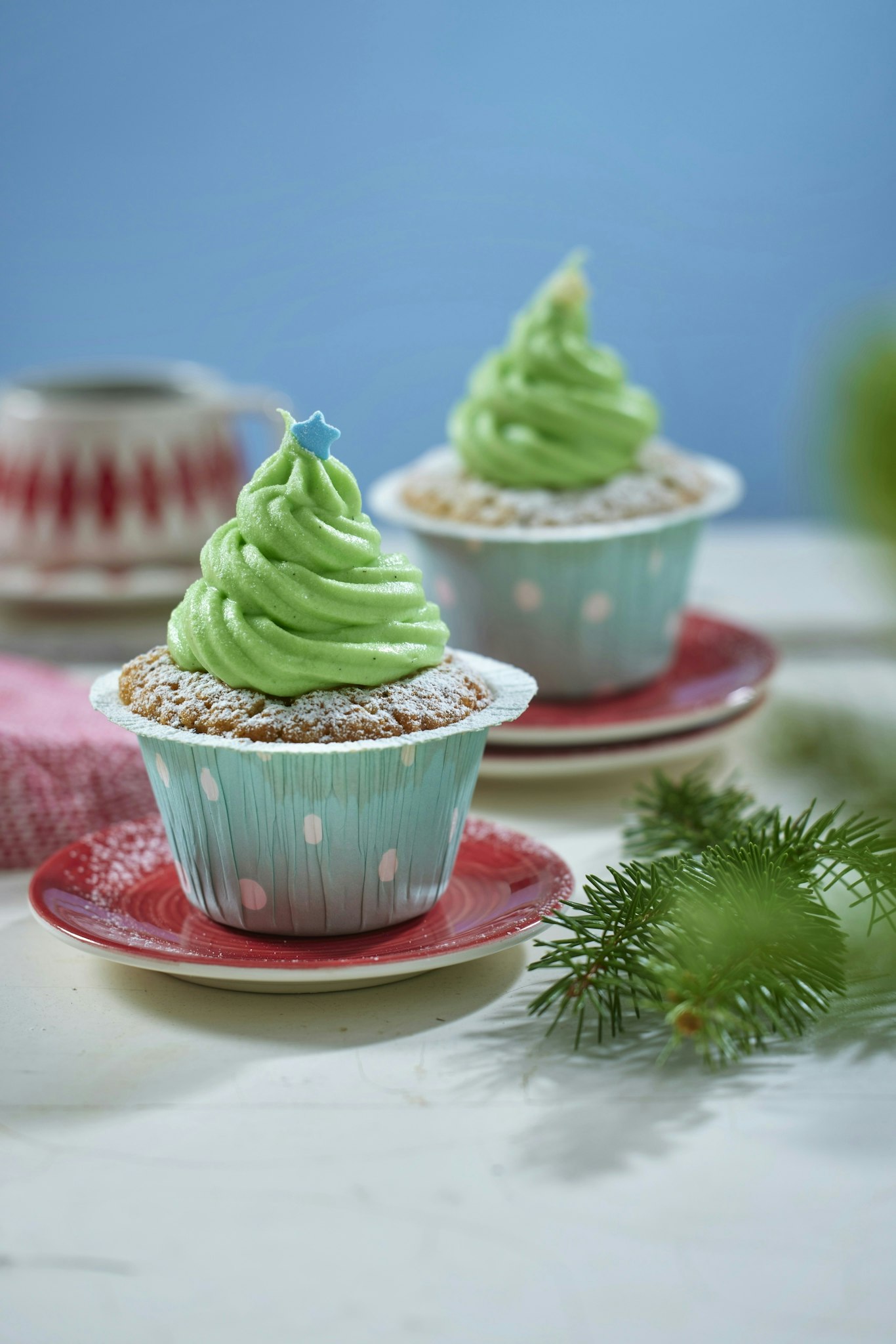 Kardemummamuffins med julgransfrosting