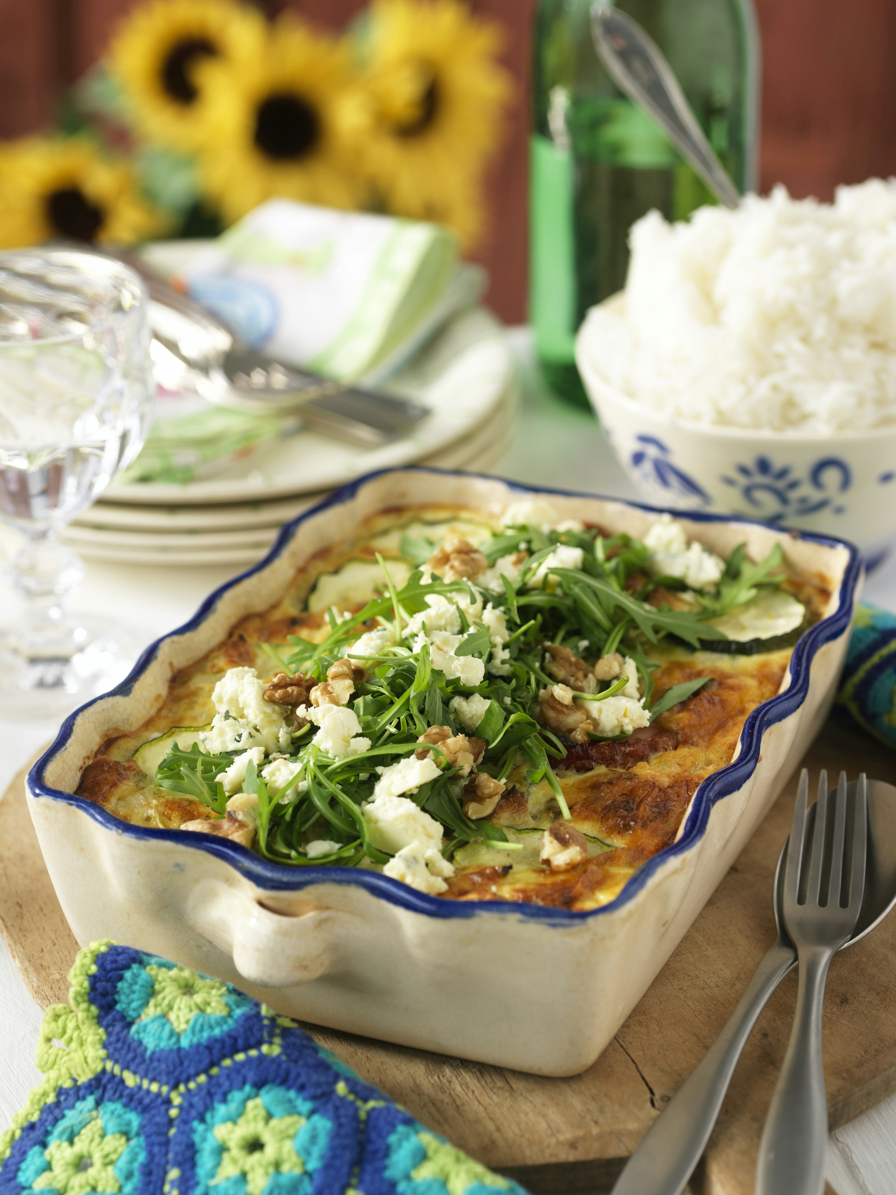 Kasslergratäng med squash och ädelost