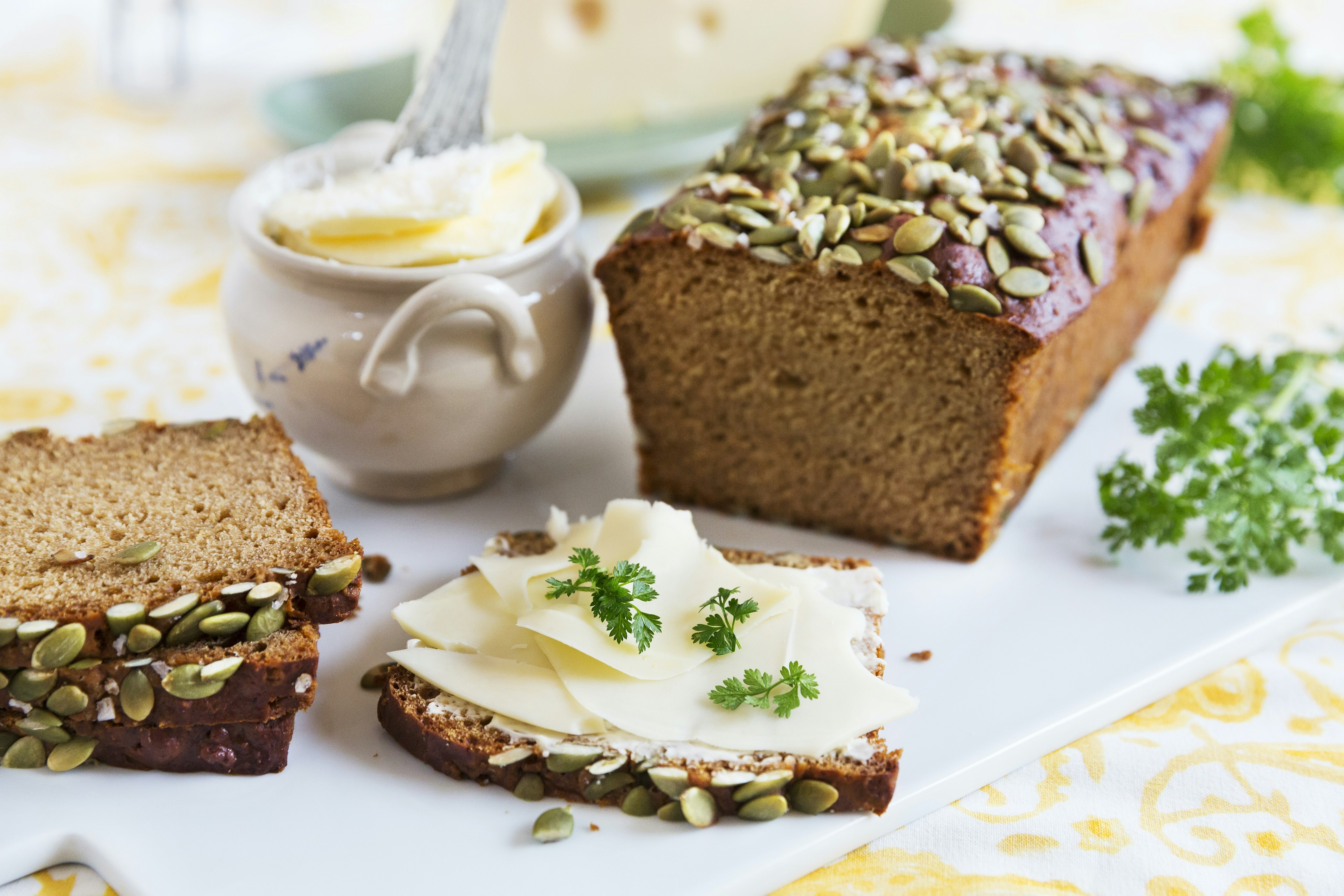 Kavring med frötopping