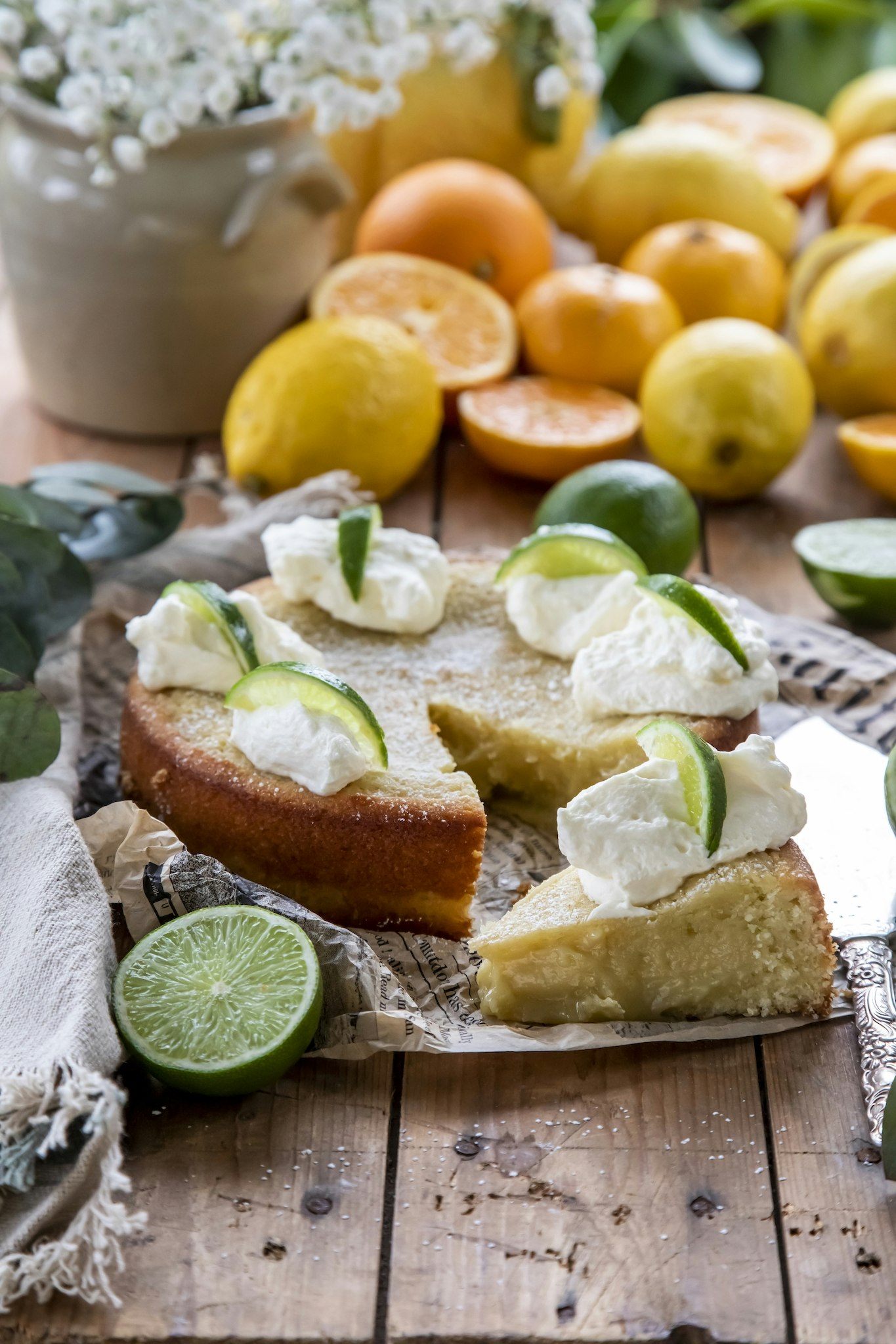 Kladdkaka med lime och vit choklad