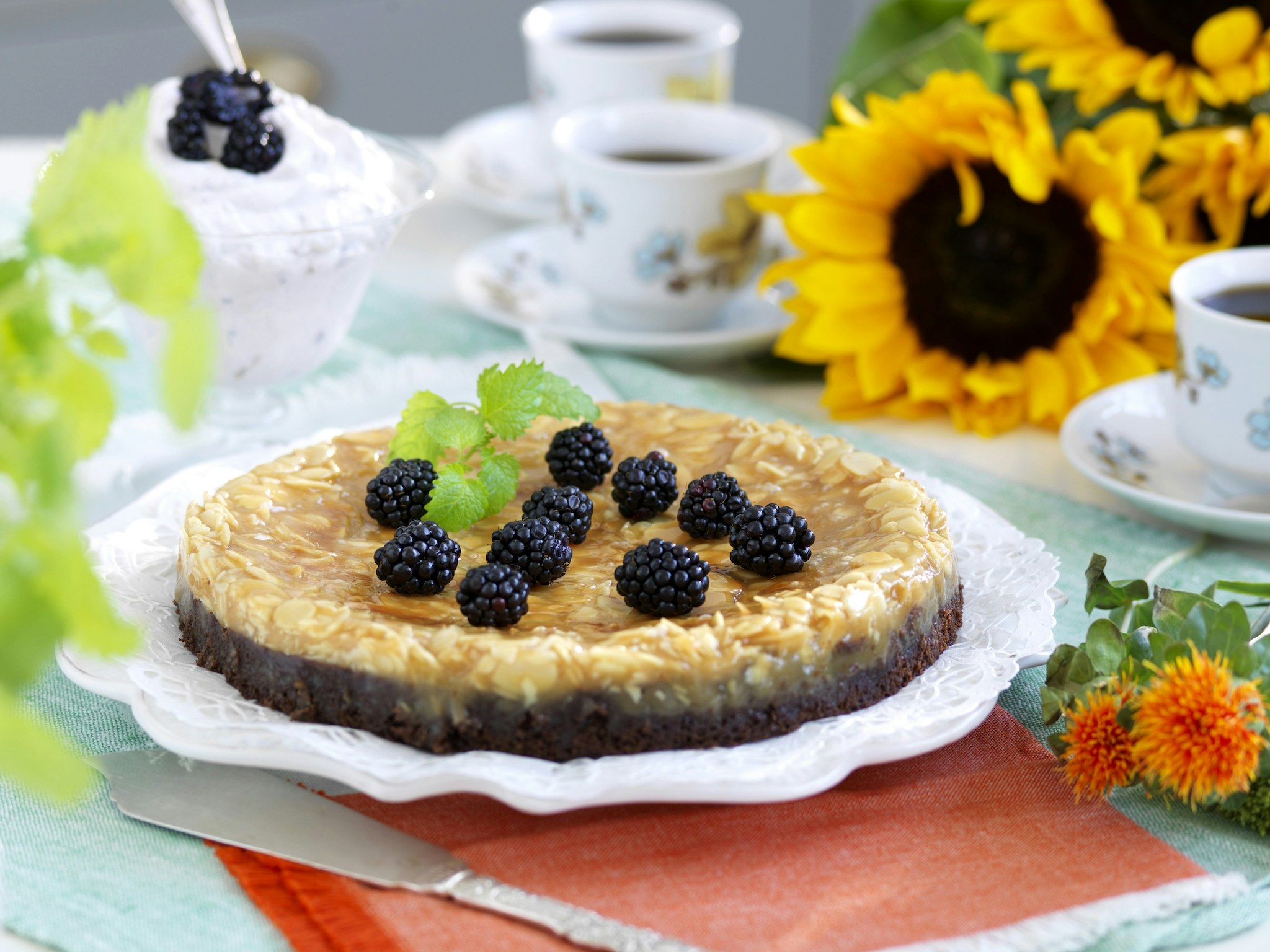 Kladdkaka med toscatäcke