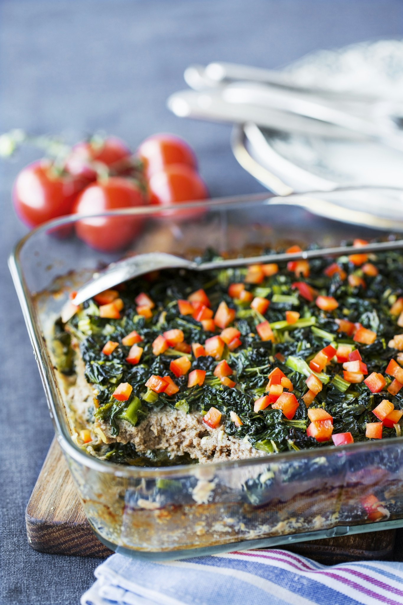 Köttfärsgratäng med svartkål