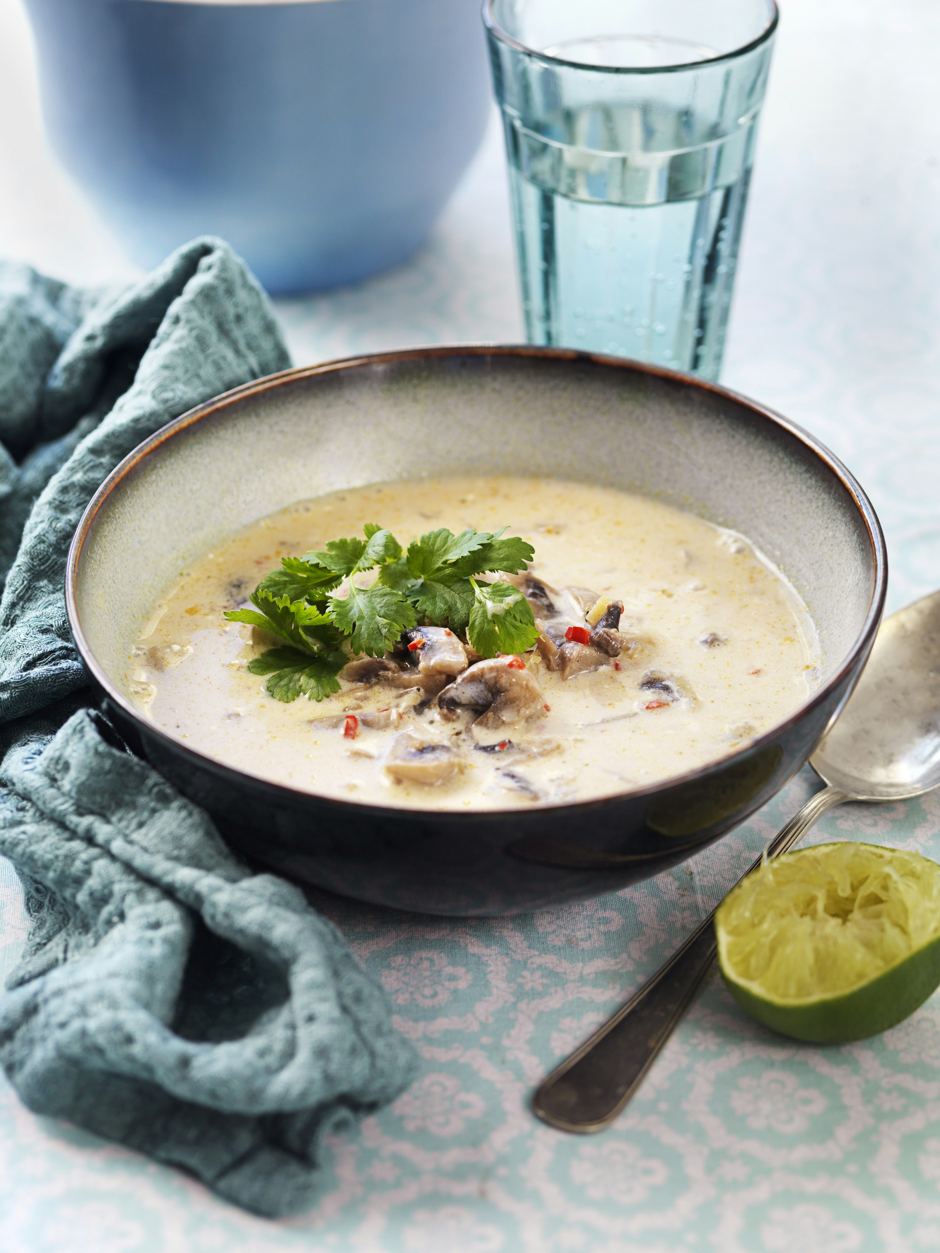 Krämig champinjonsoppa med chili