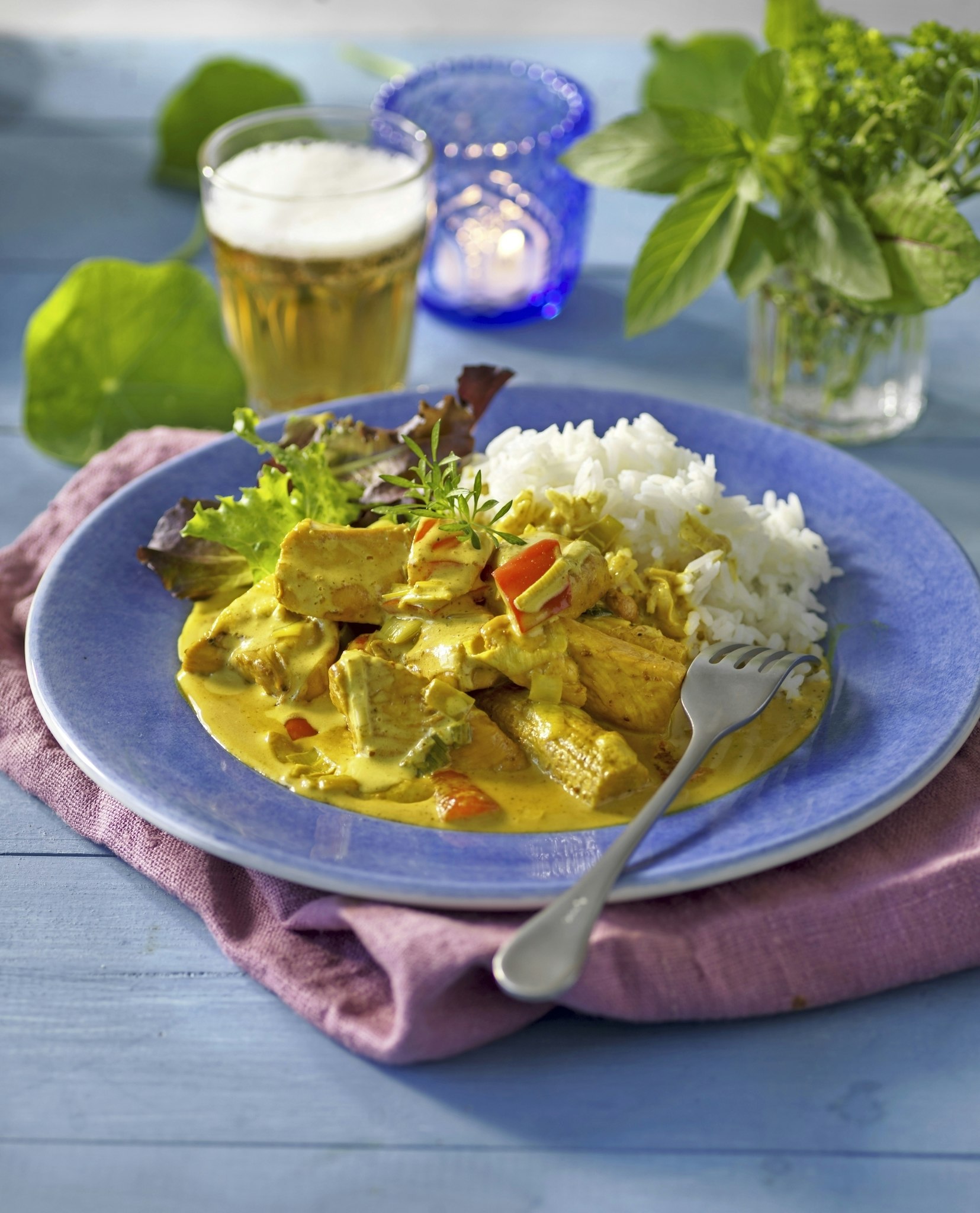Krämig kycklinggryta med gul curry