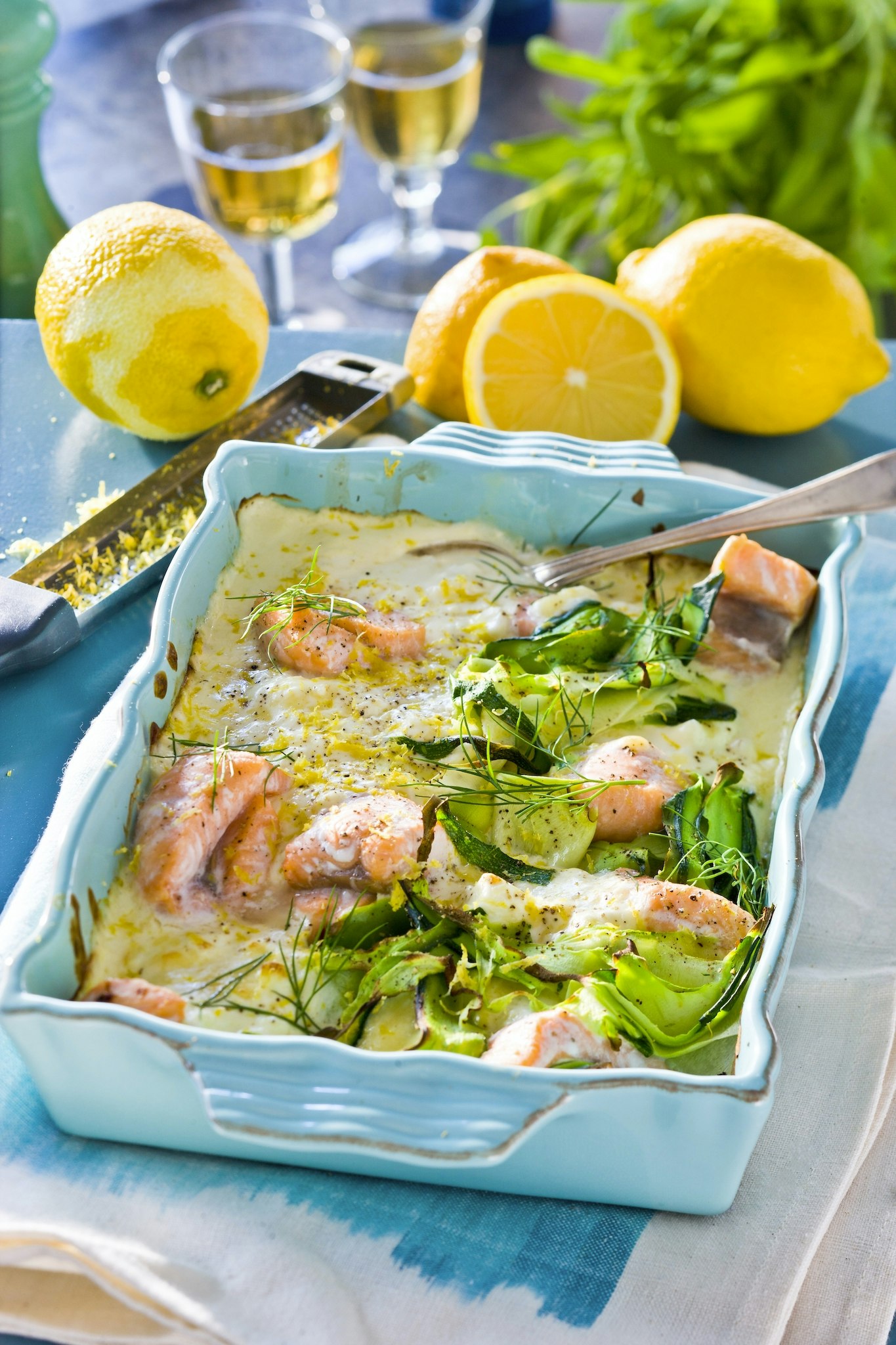 Krämig laxgratäng med squash