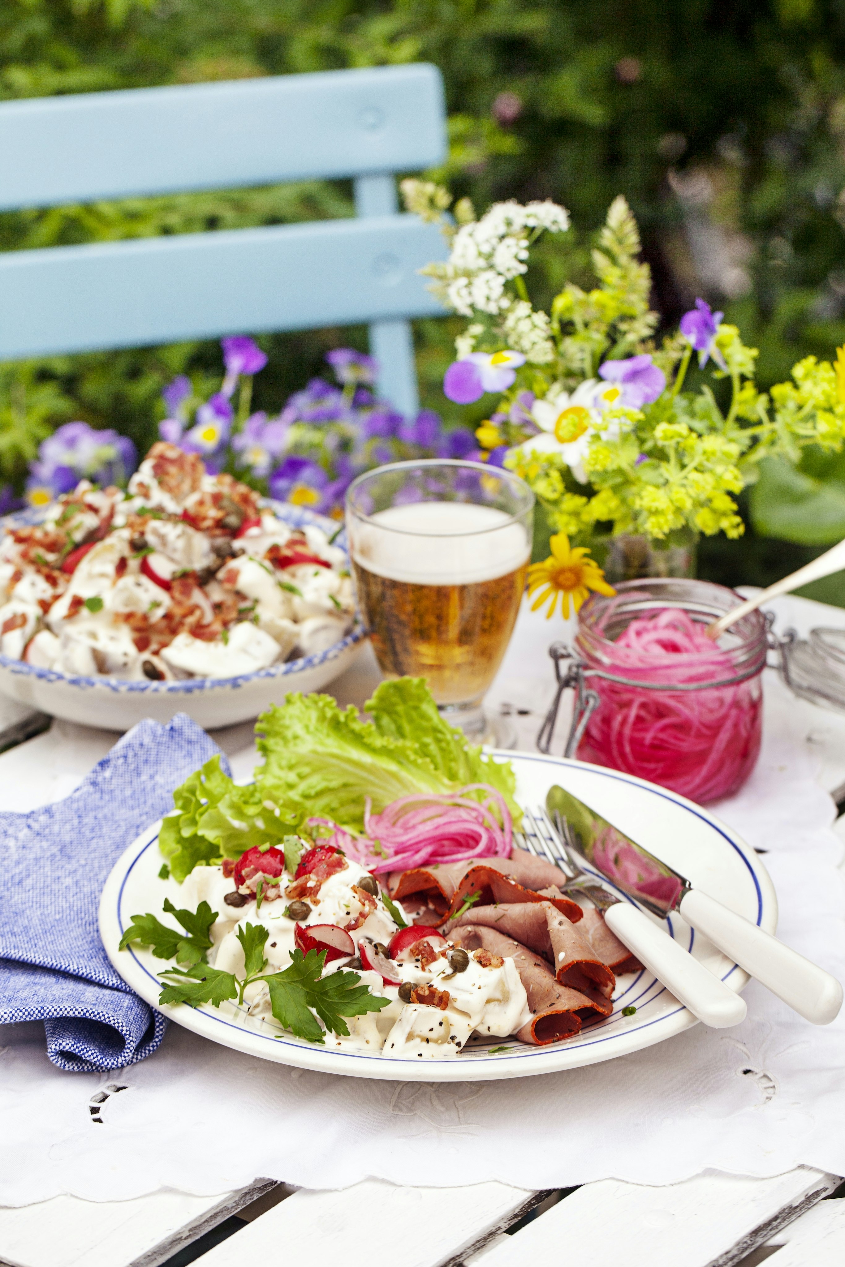 Krämig potatissallad med bacon